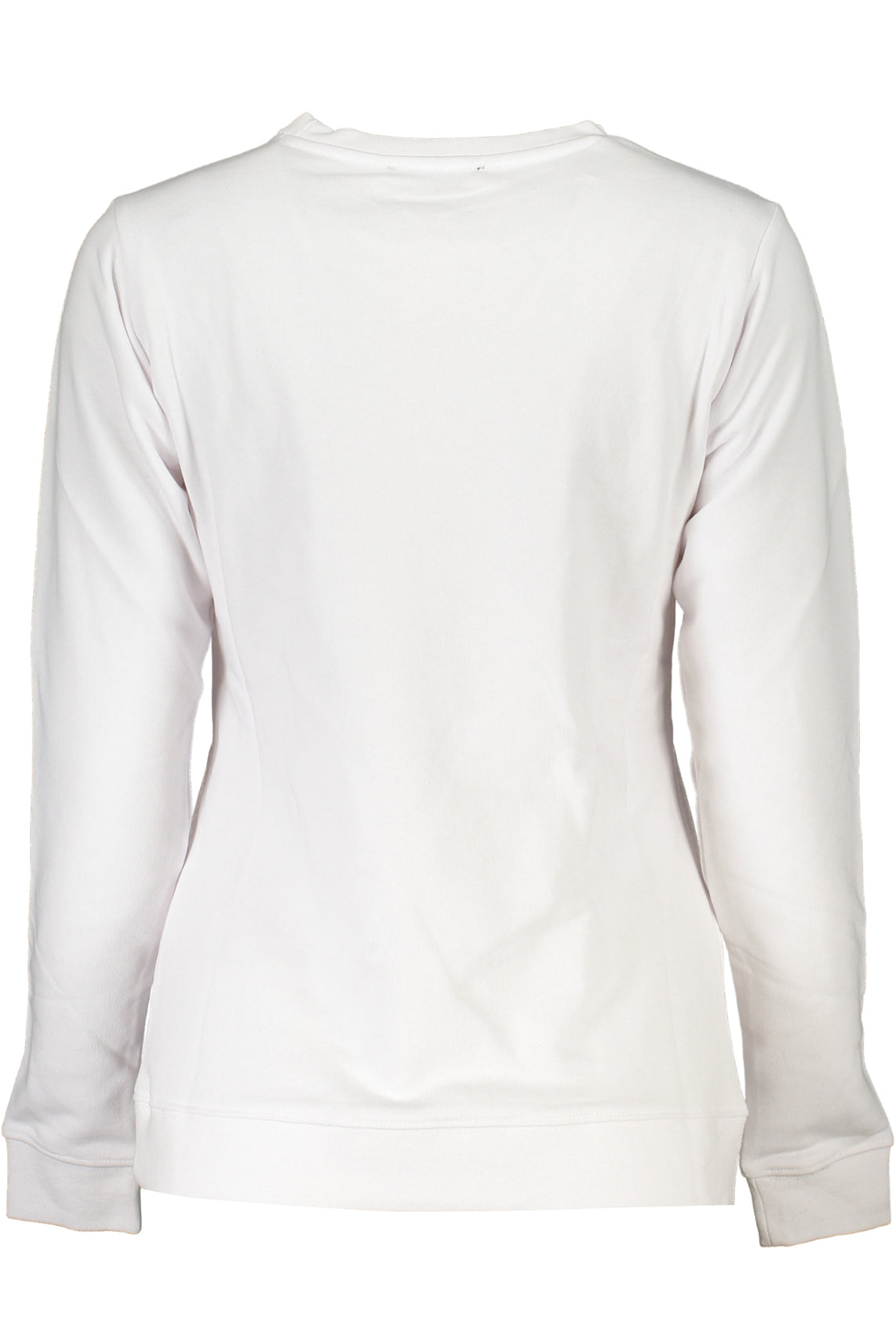 Women's white sweatshirt without zip