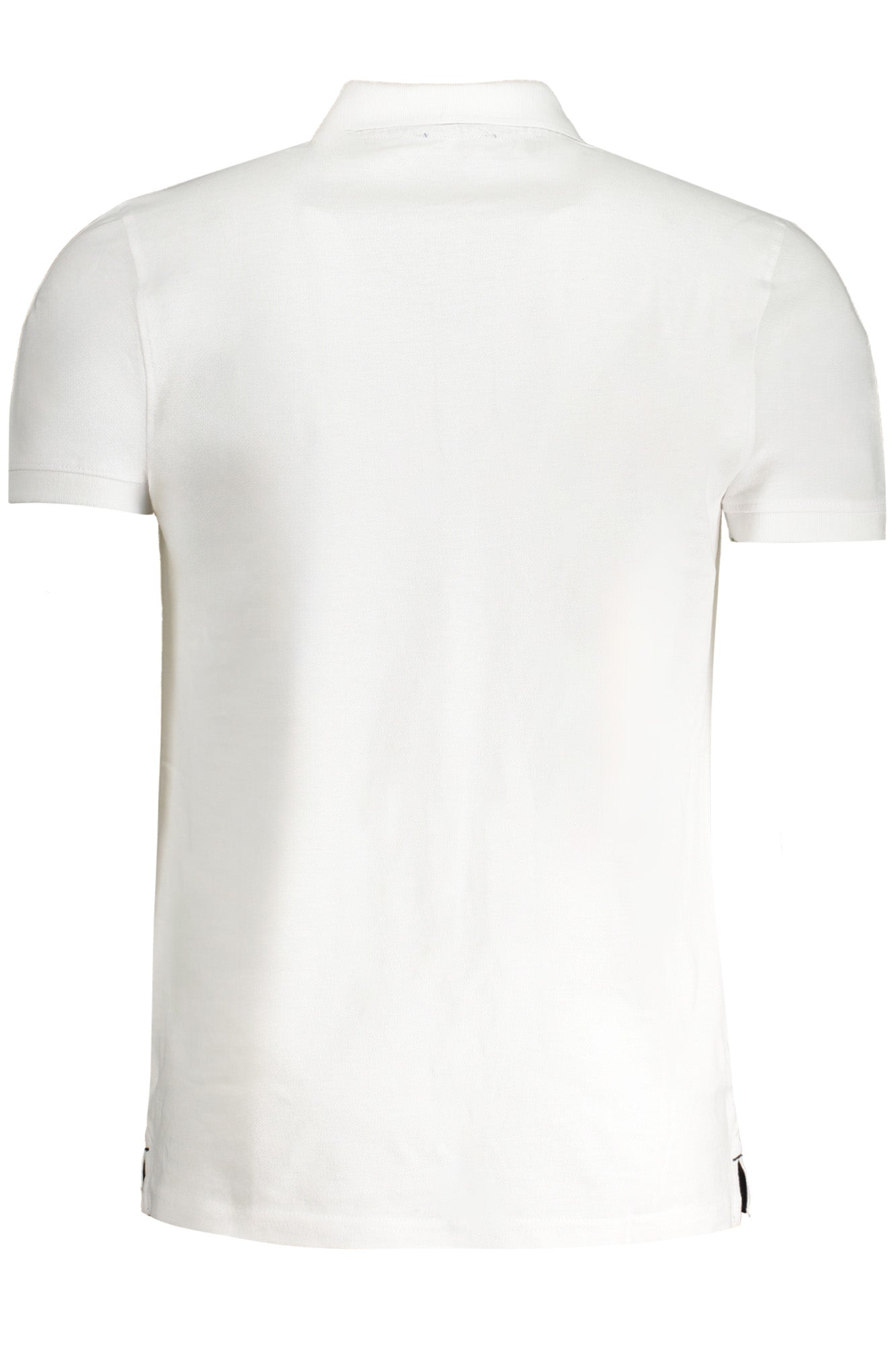 Men's white short sleeved polo shirt