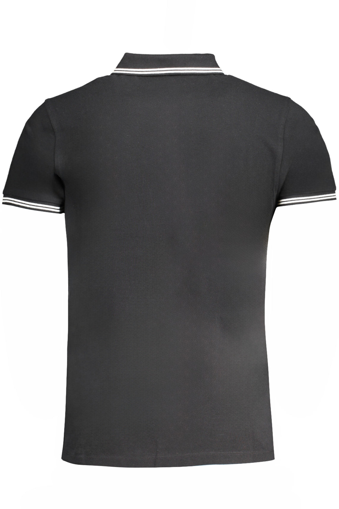 Men's short sleeved polo shirt black