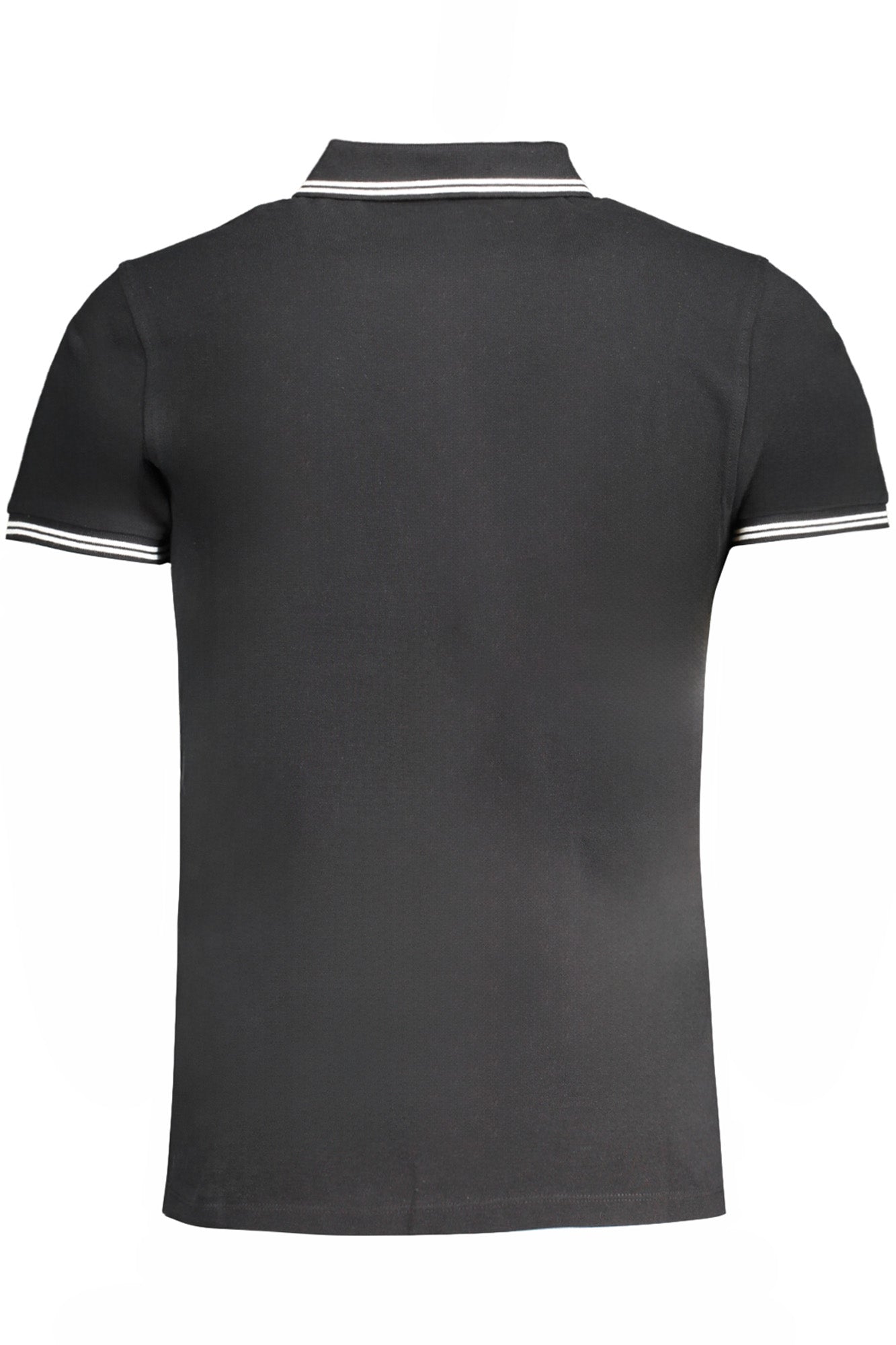 Men's short sleeved polo shirt black