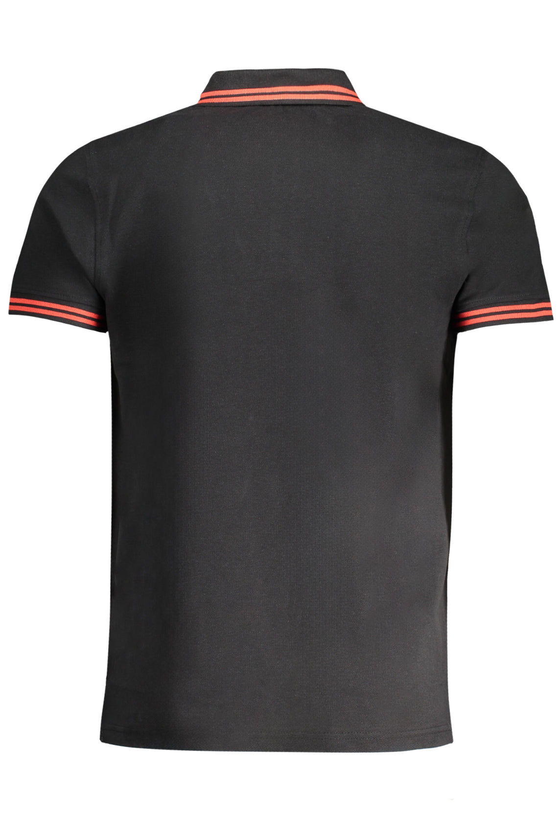 Men's short sleeved polo shirt black