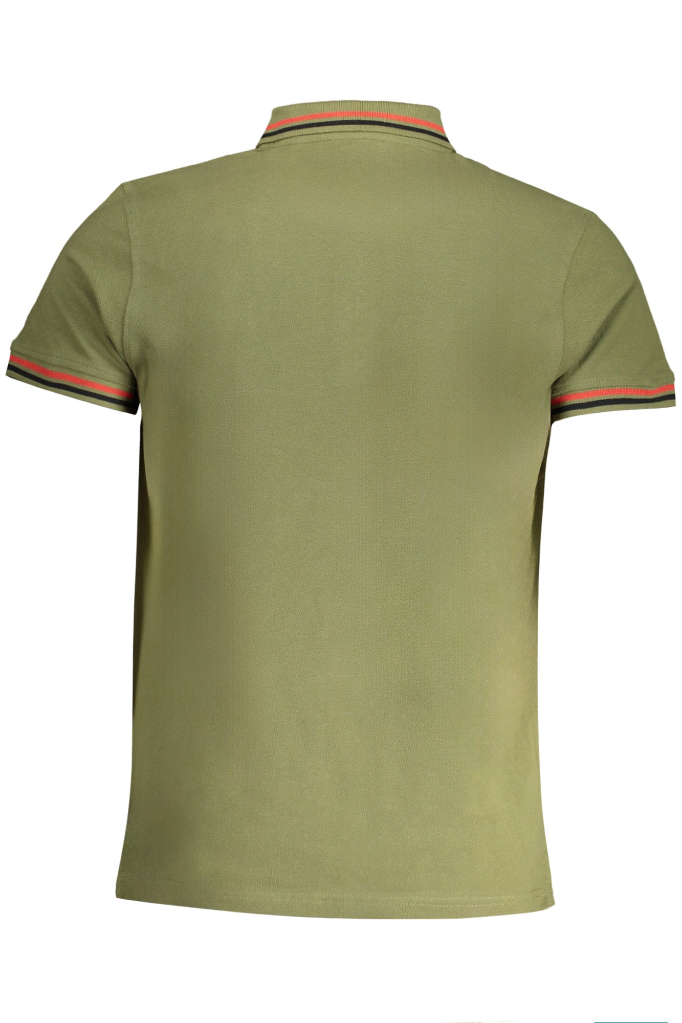 Men's green short sleeved polo shirt