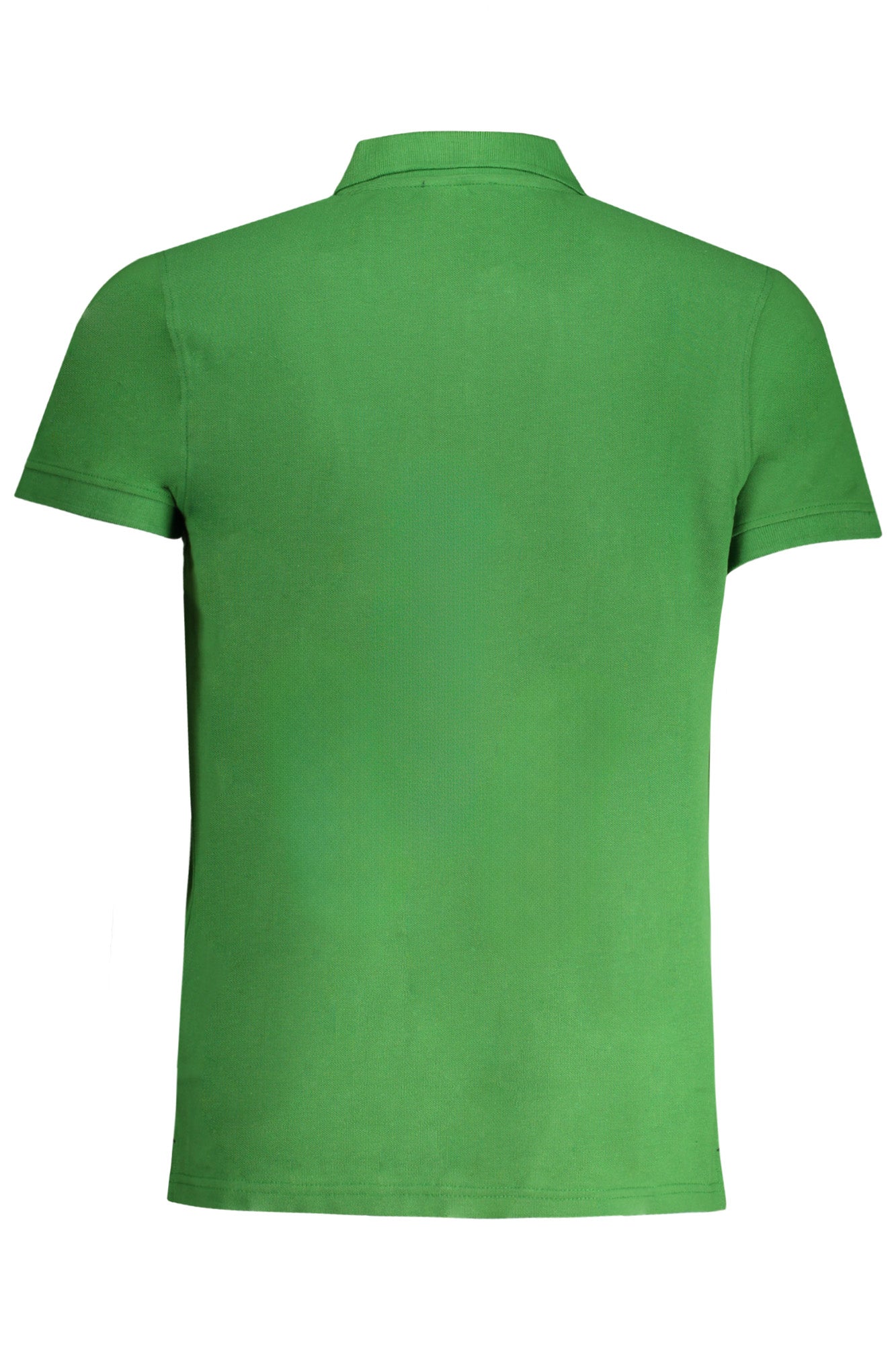 Men's green short sleeved polo shirt