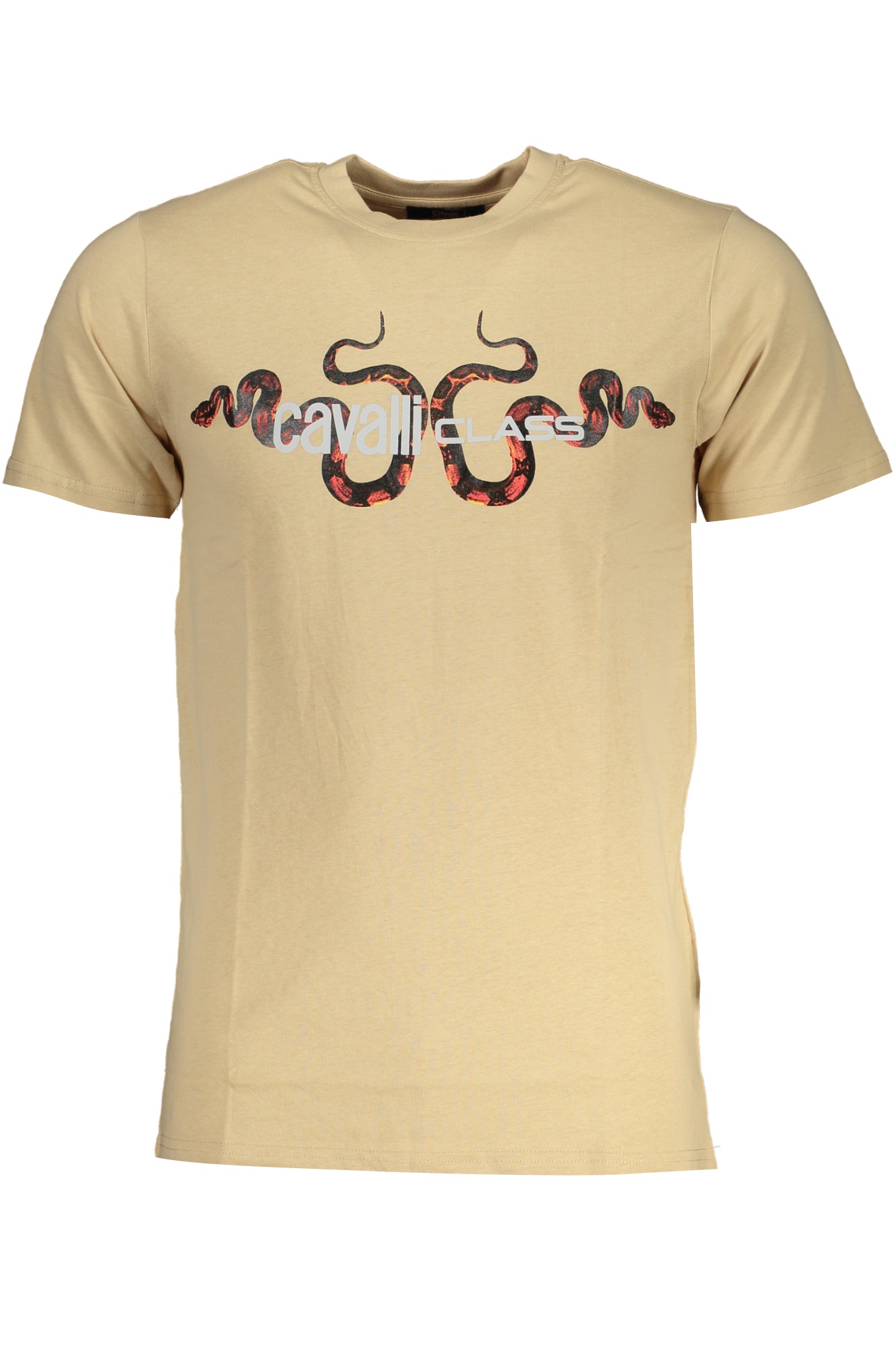 CAVALLI CLASS T-Shirts Beige - QXT63GJD060