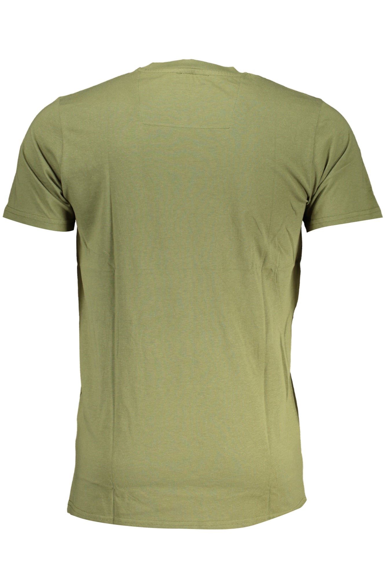 Green men's short sleeved t-shirt