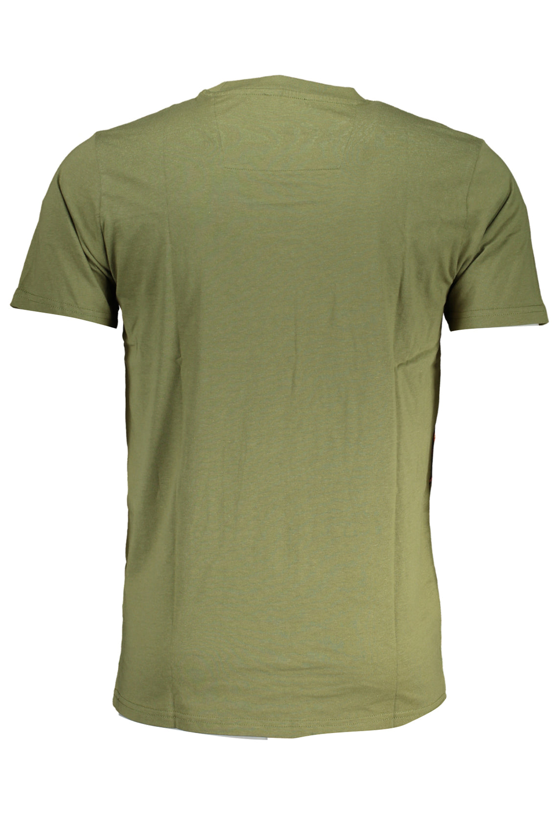 Green men's short sleeved t-shirt