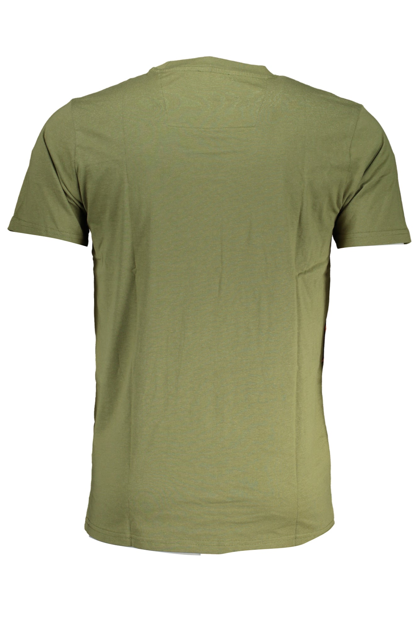 Green men's short sleeved t-shirt