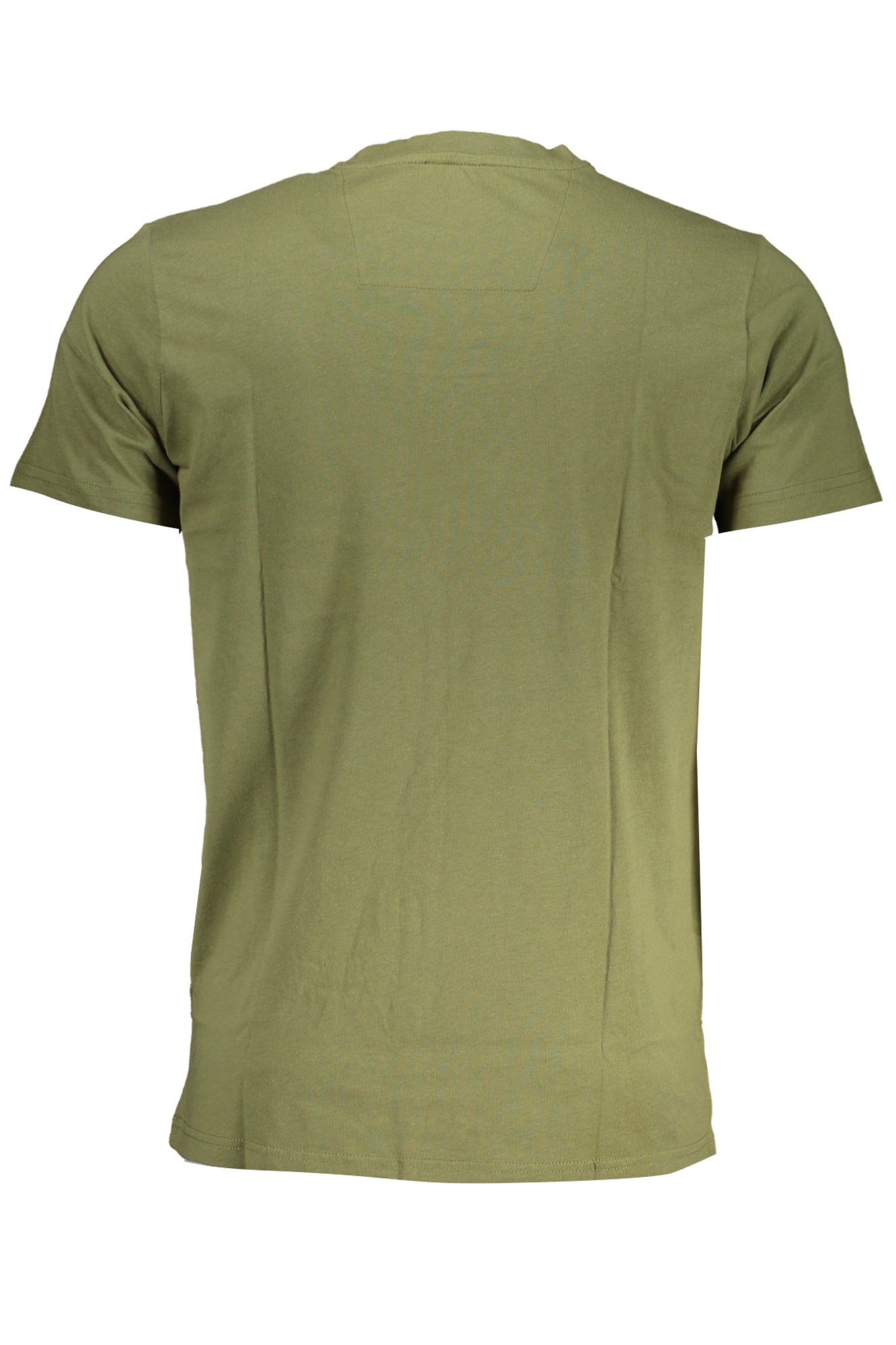 Green men's short sleeved t-shirt