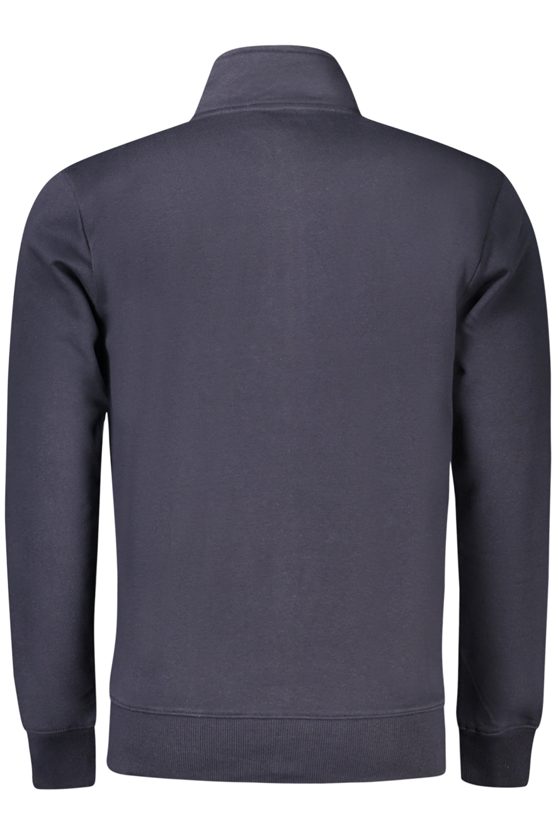 Felpa con zip uomo blu