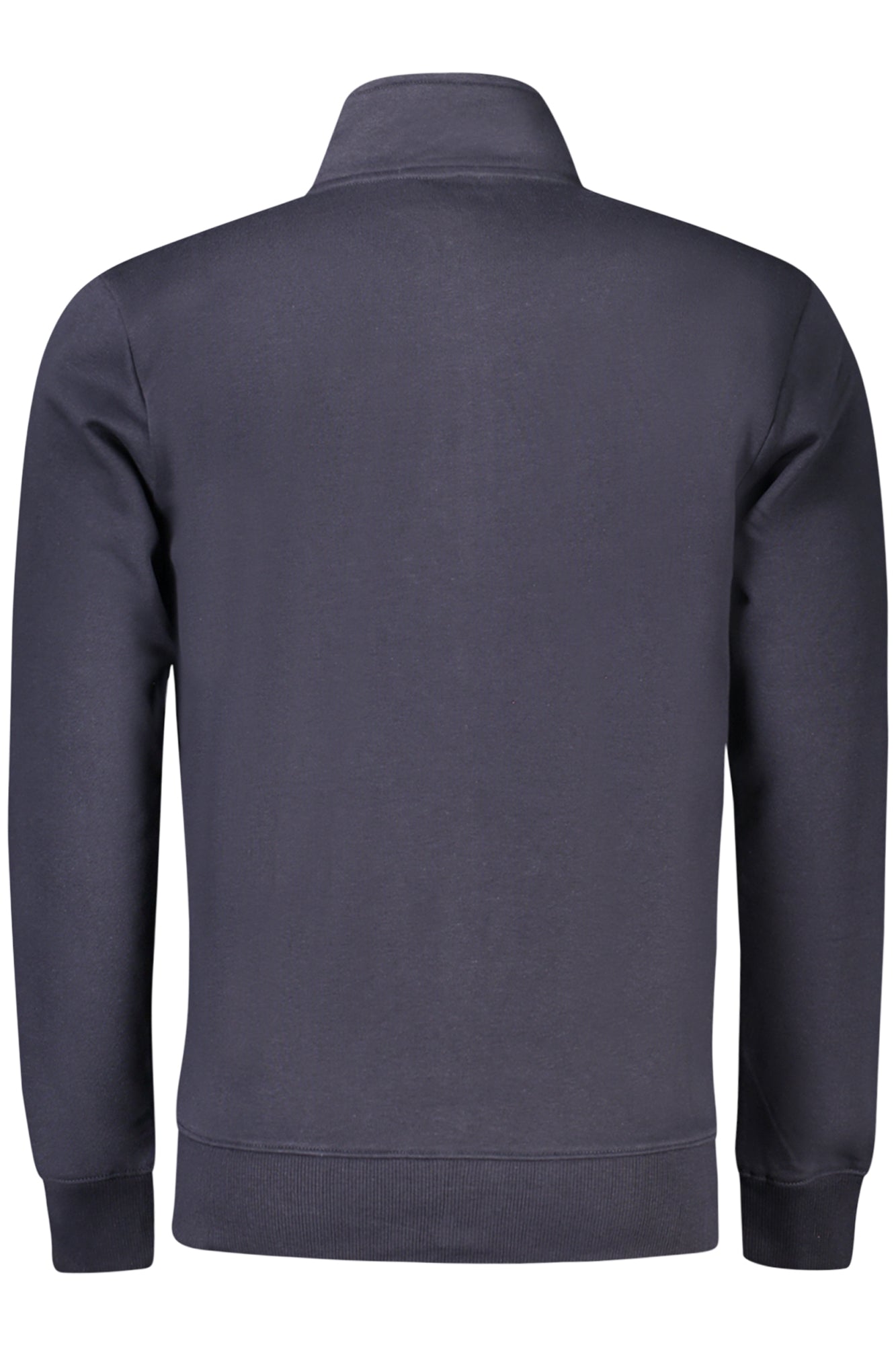 Felpa con zip uomo blu