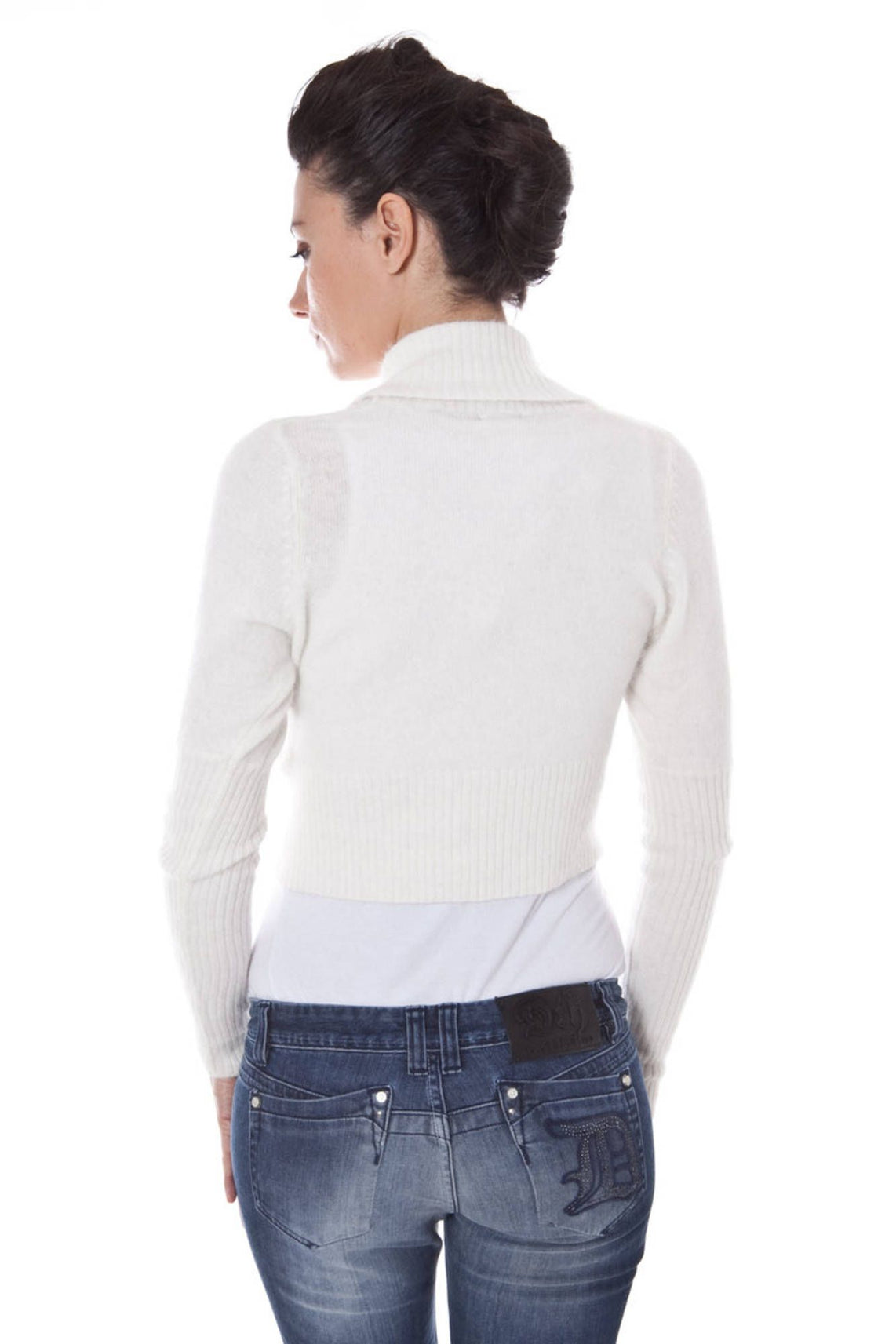 Shrug long sleeve woman white