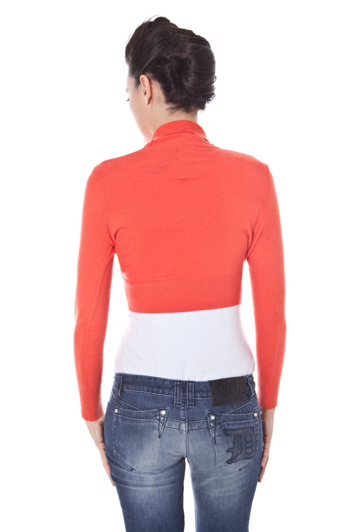 Shrug long sleeve woman red