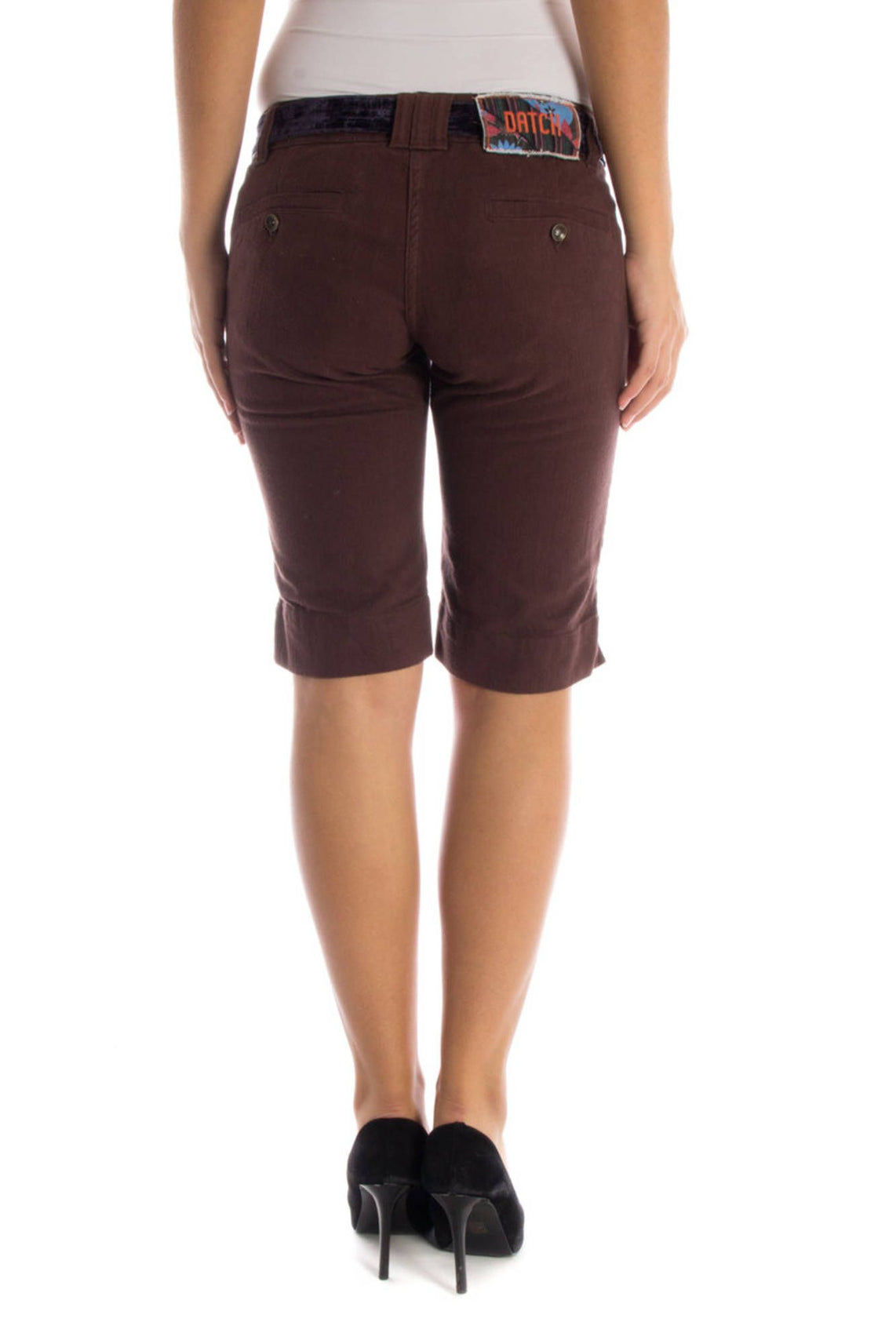 Brown woman bermuda trousers