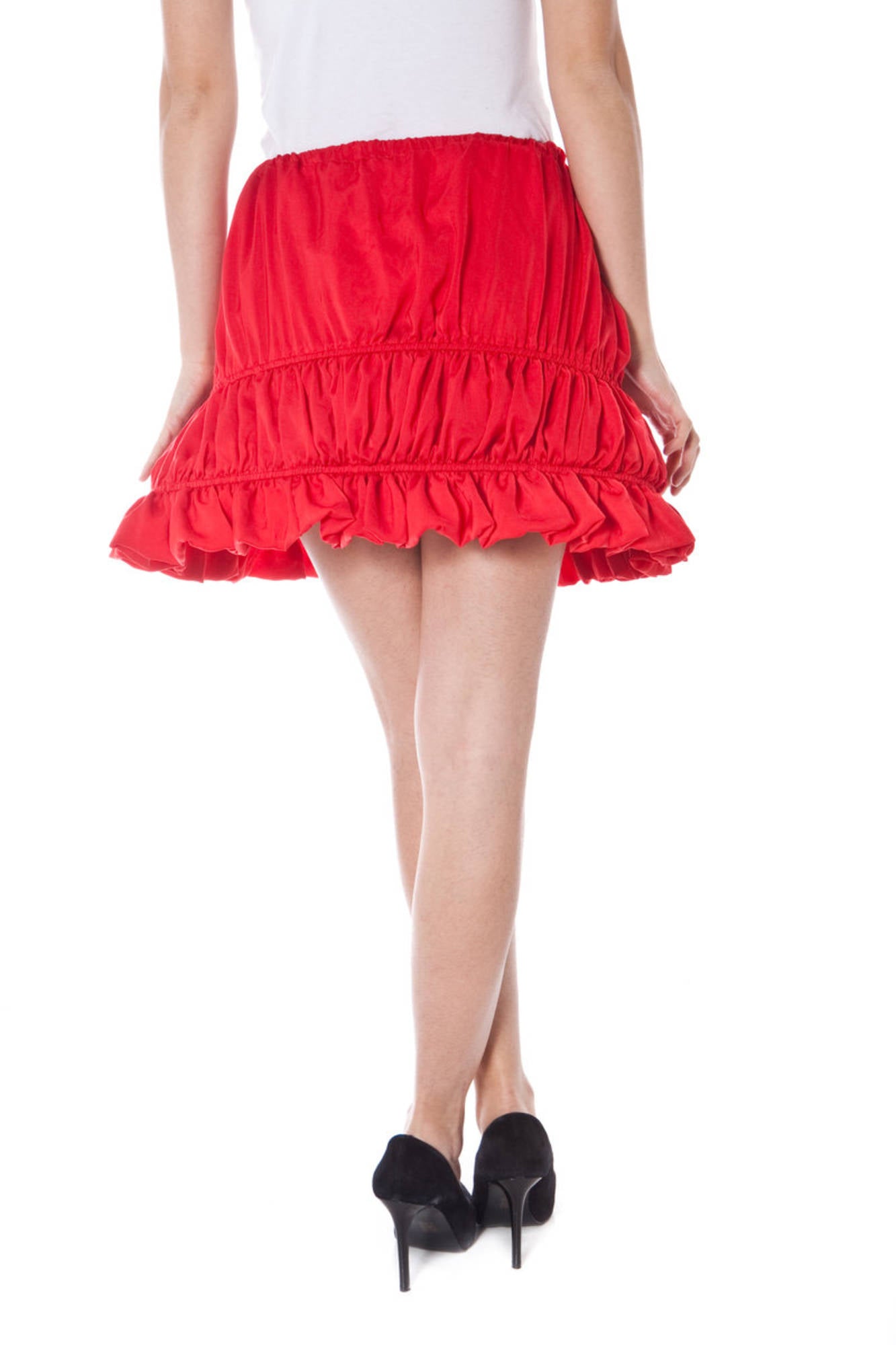 Short skirt woman red