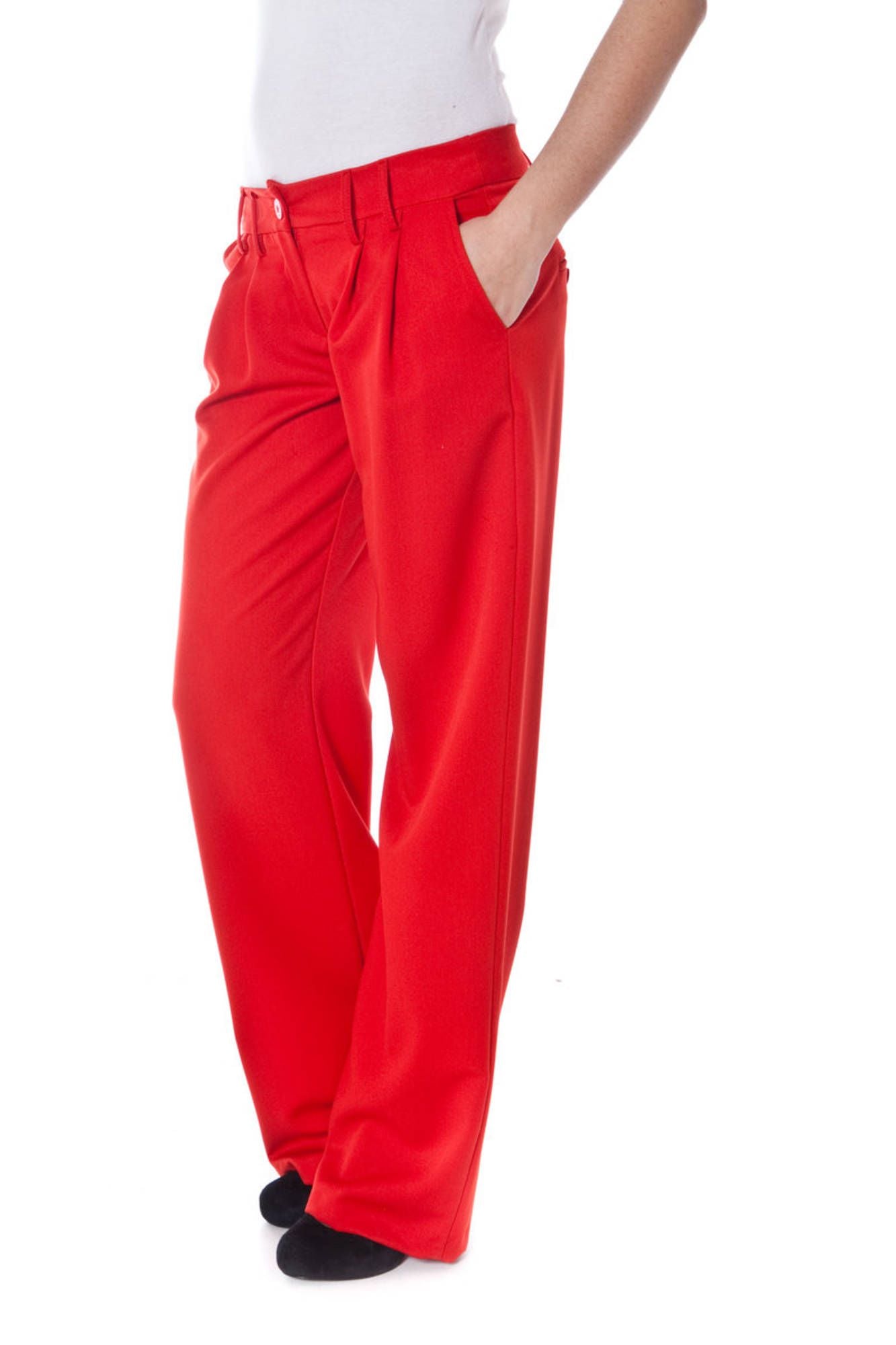 Red woman trousers