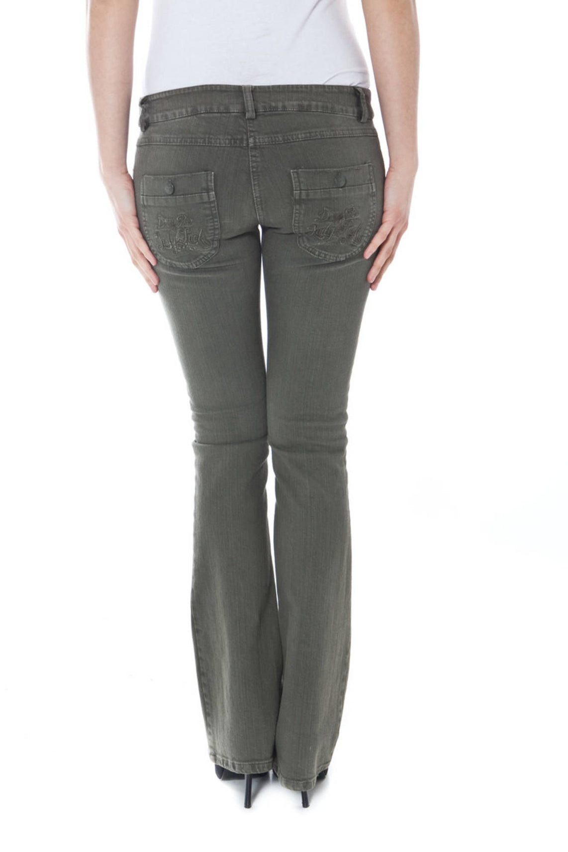 Green woman trousers