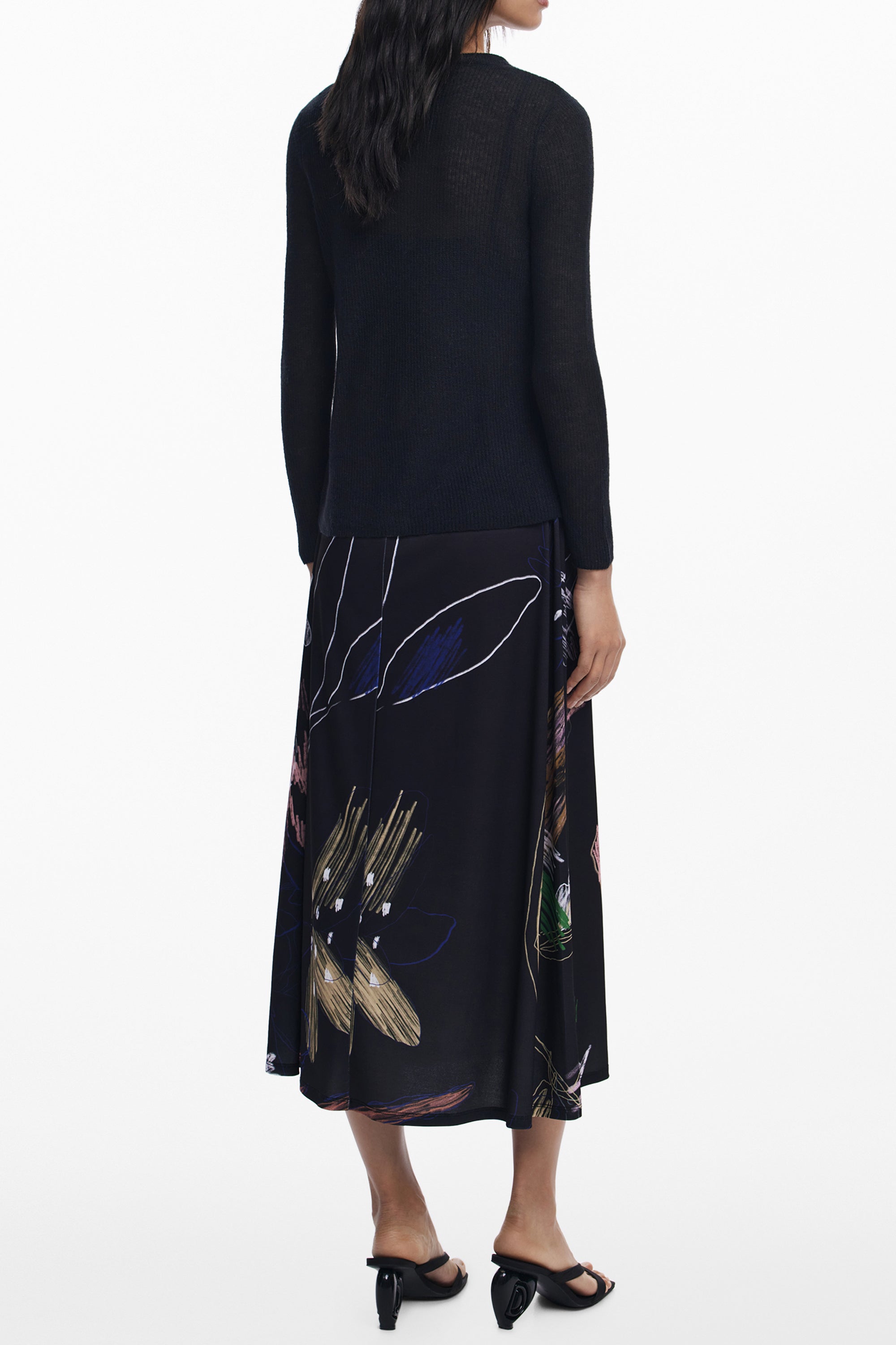 DESIGUAL DESIGUAL WOMEN'S LONG DRESS WHITE - Nero
