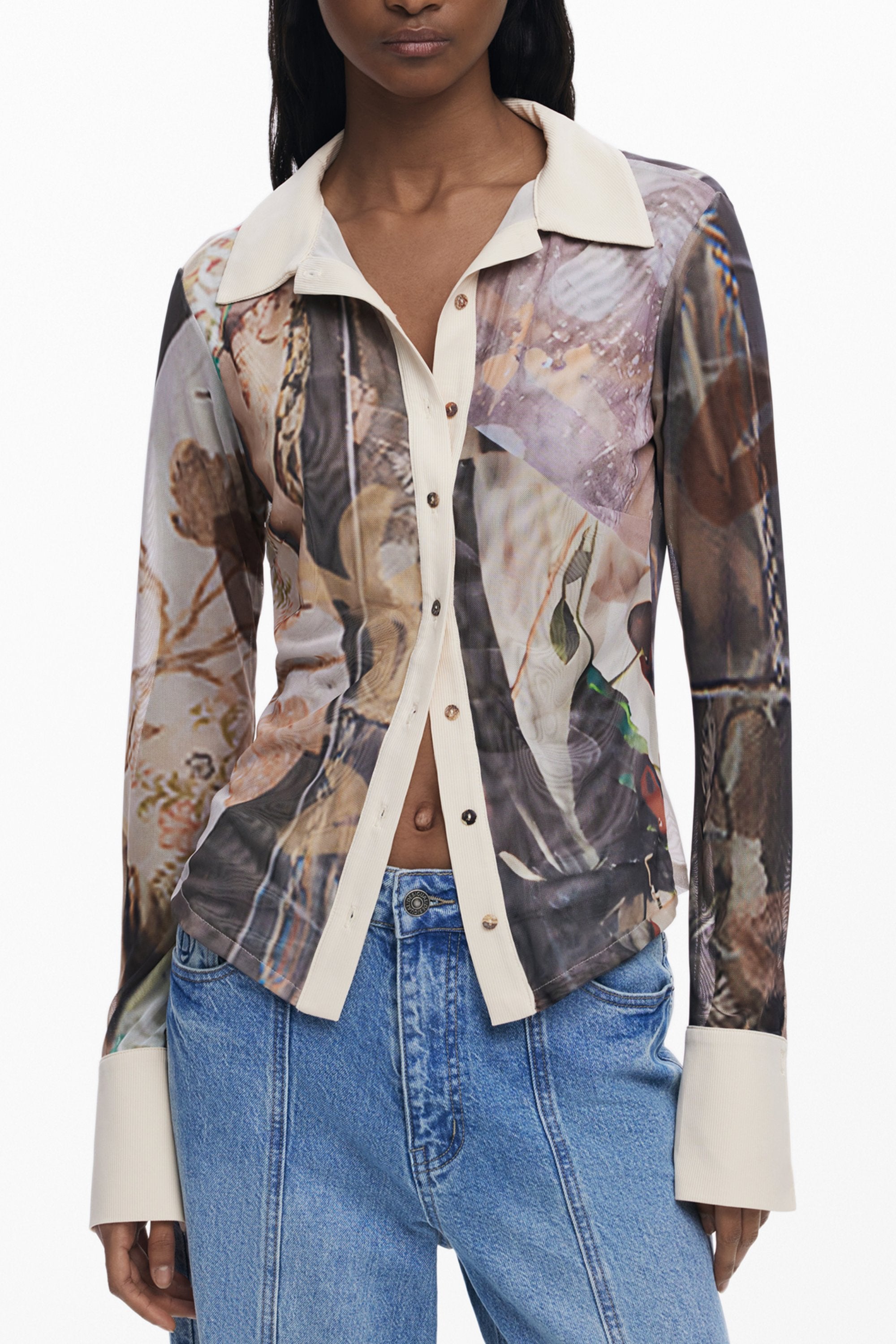 DESIGUAL Shirts Beige - 25WWTK26