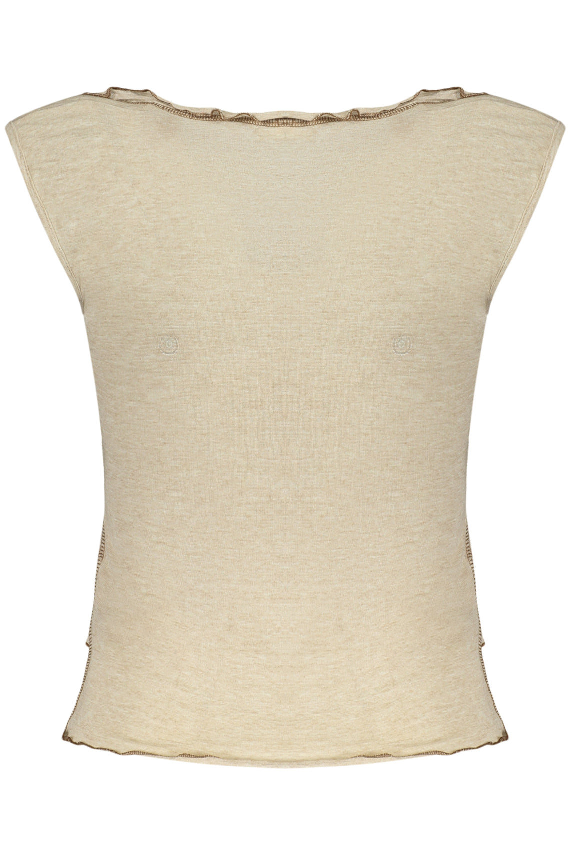 DESIGUAL Tank Tops Beige - 26SWTK24