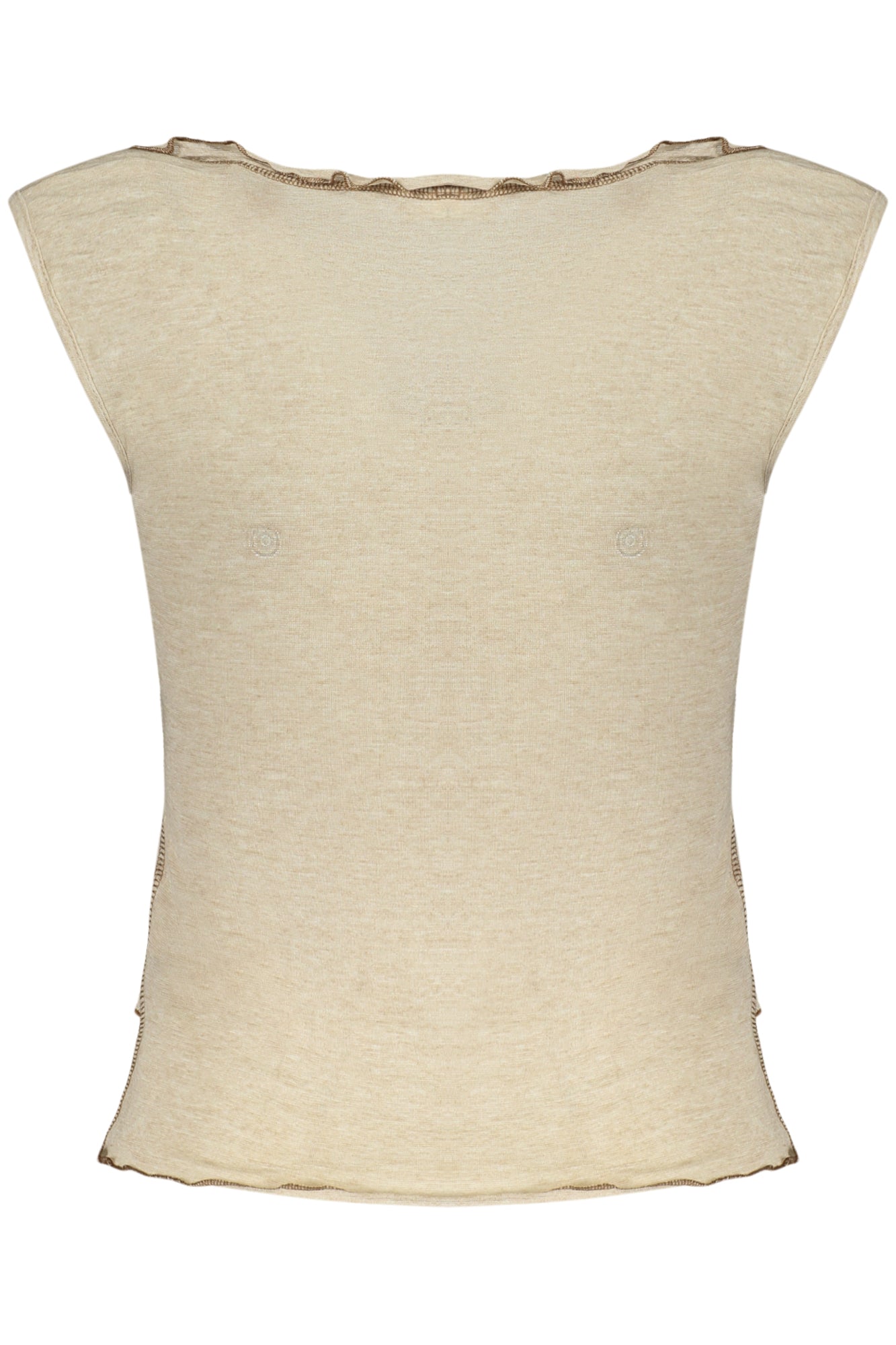 DESIGUAL Tank Tops Beige - 26SWTK24
