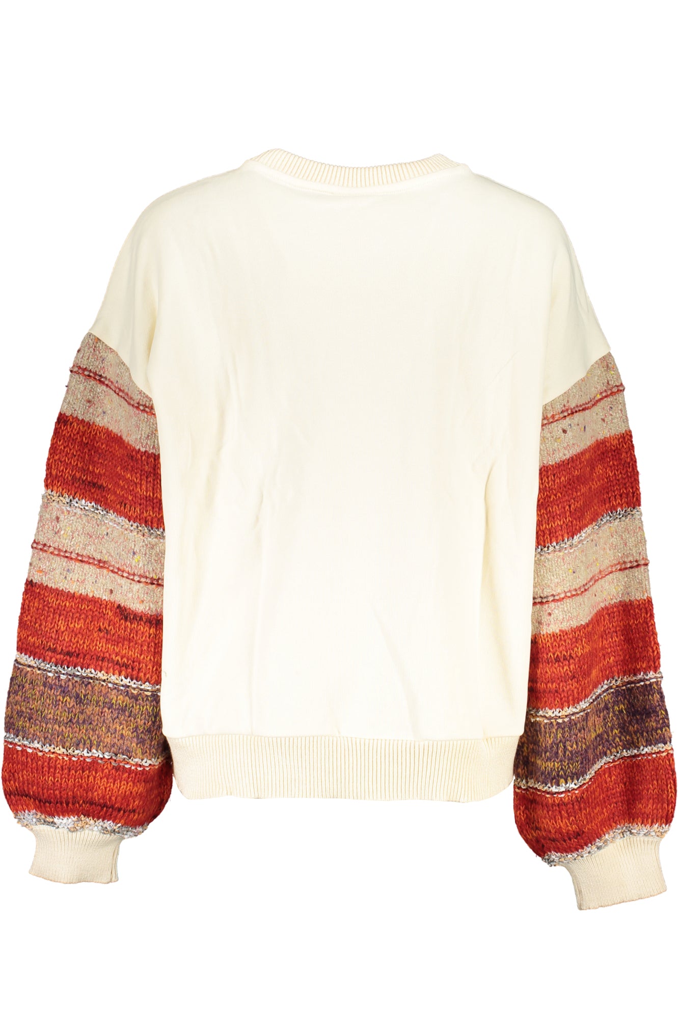 Women's white sweatshirt without zip