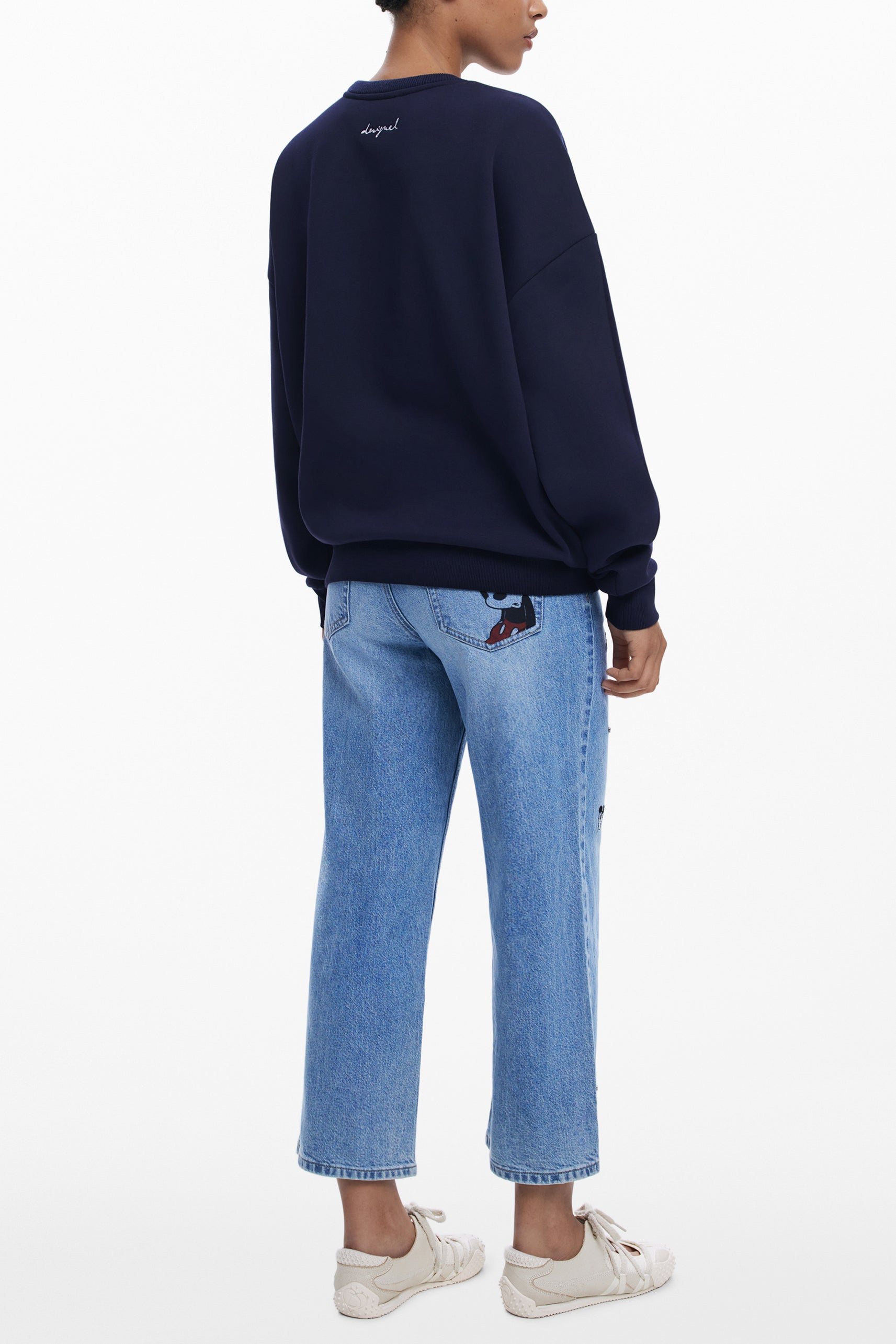 DESIGUAL DESIGUAL WOMEN'S BLUE ZIP-UP SWEATSHIRT - Blu