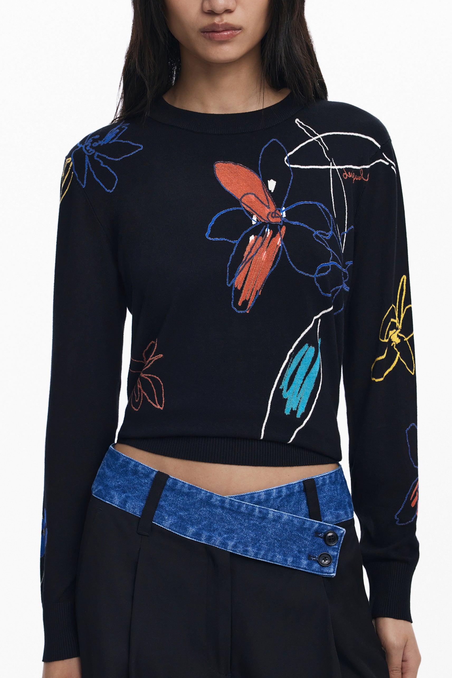 DESIGUAL Sweaters Nero - 25WWJF33