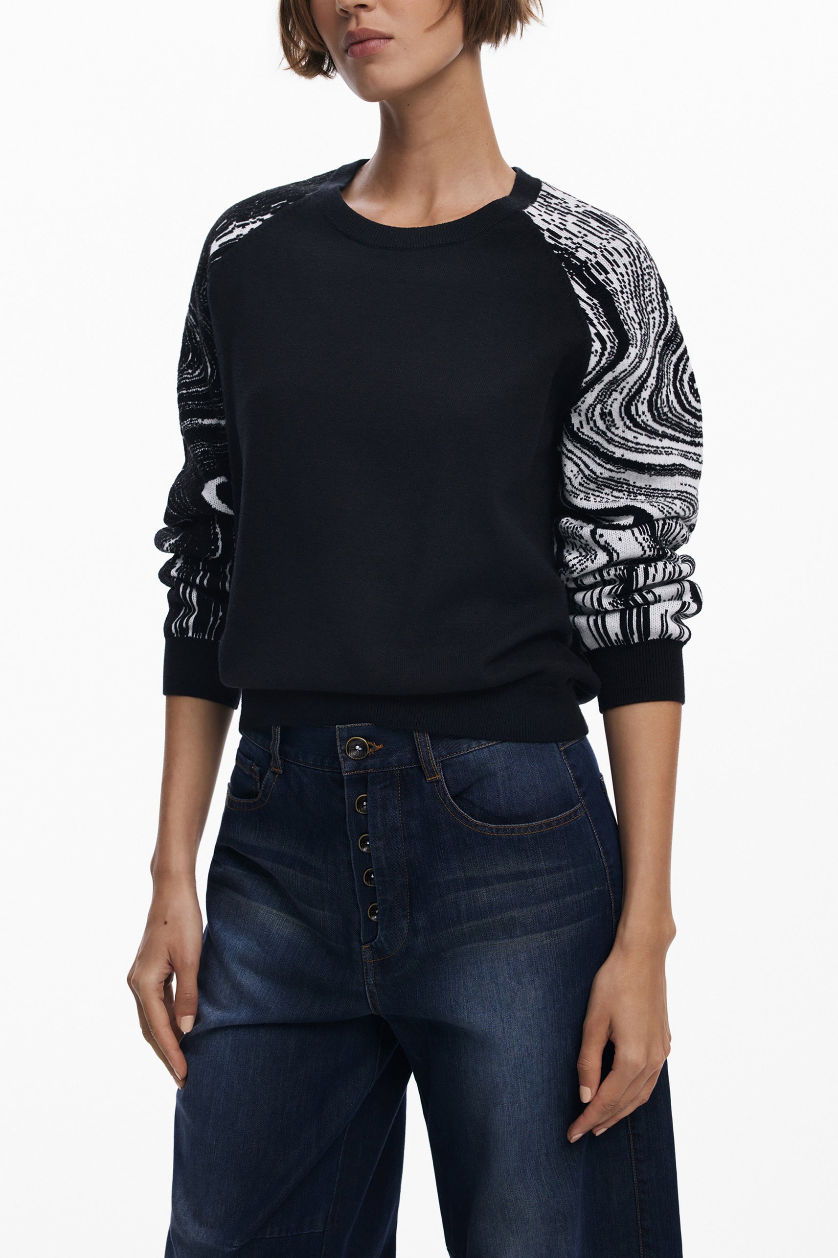 DESIGUAL Sweaters Nero - 25WWJF28