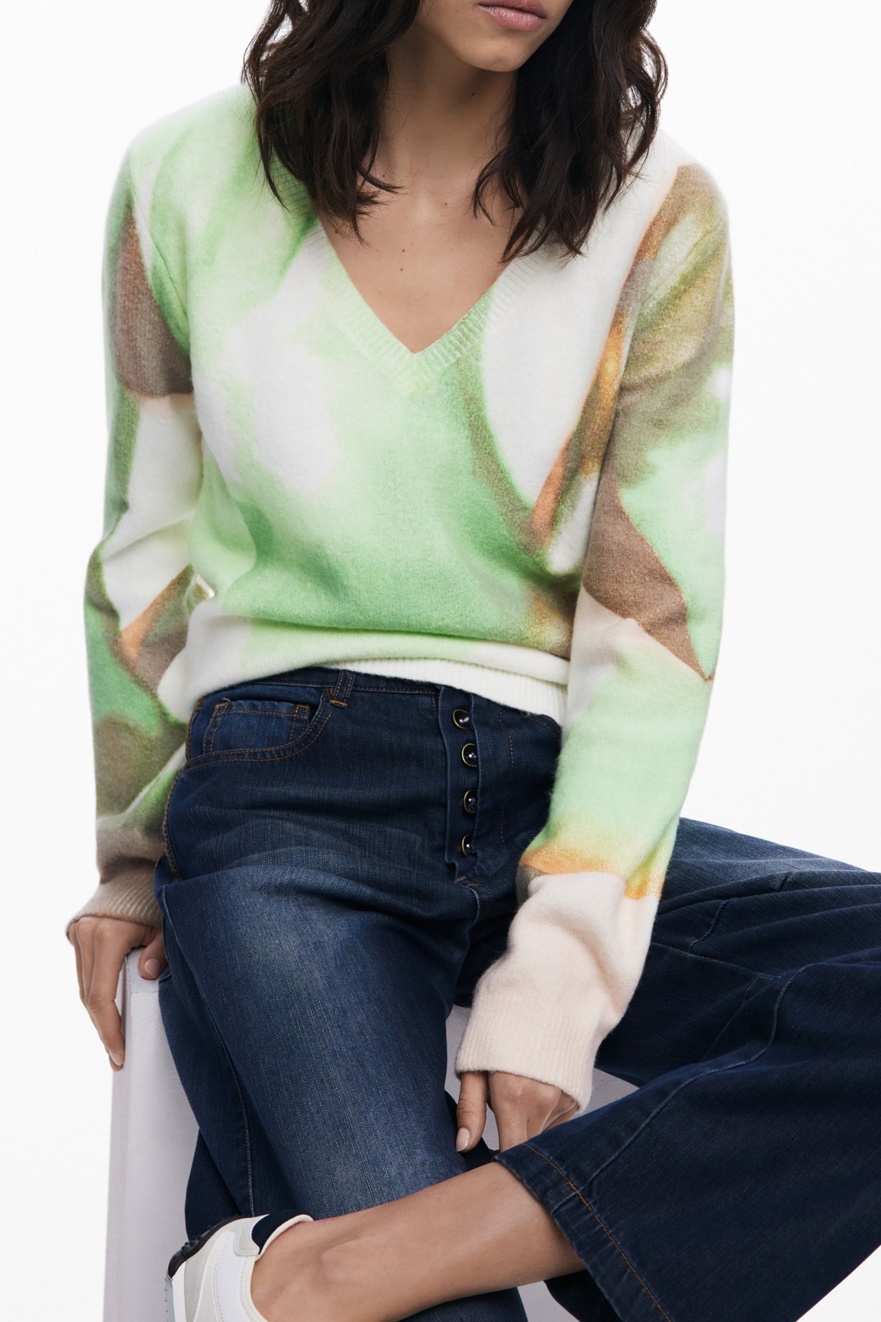 DESIGUAL Sweaters Verde - 25WWJF13