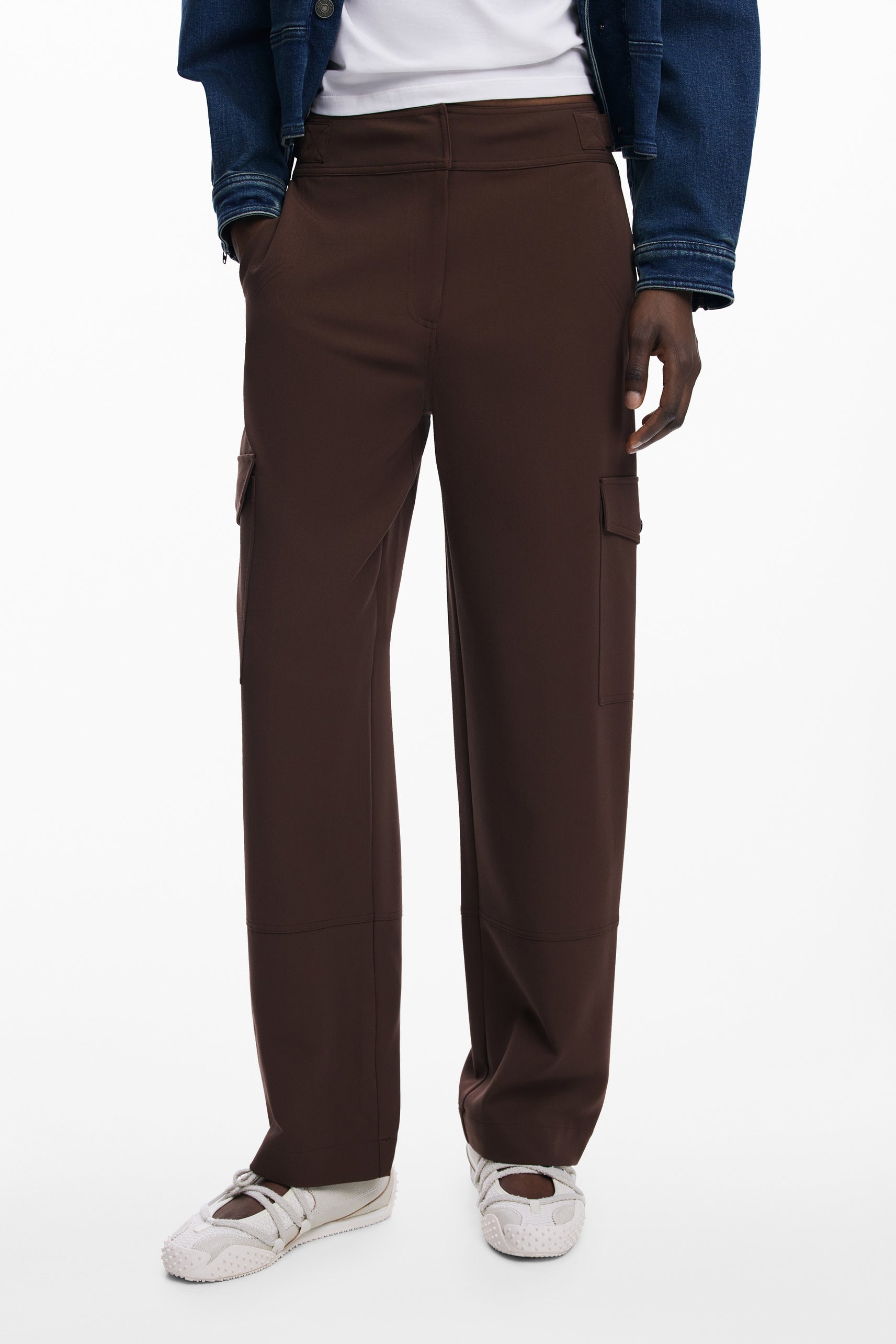 DESIGUAL Trousers Brown - 25WWPW08