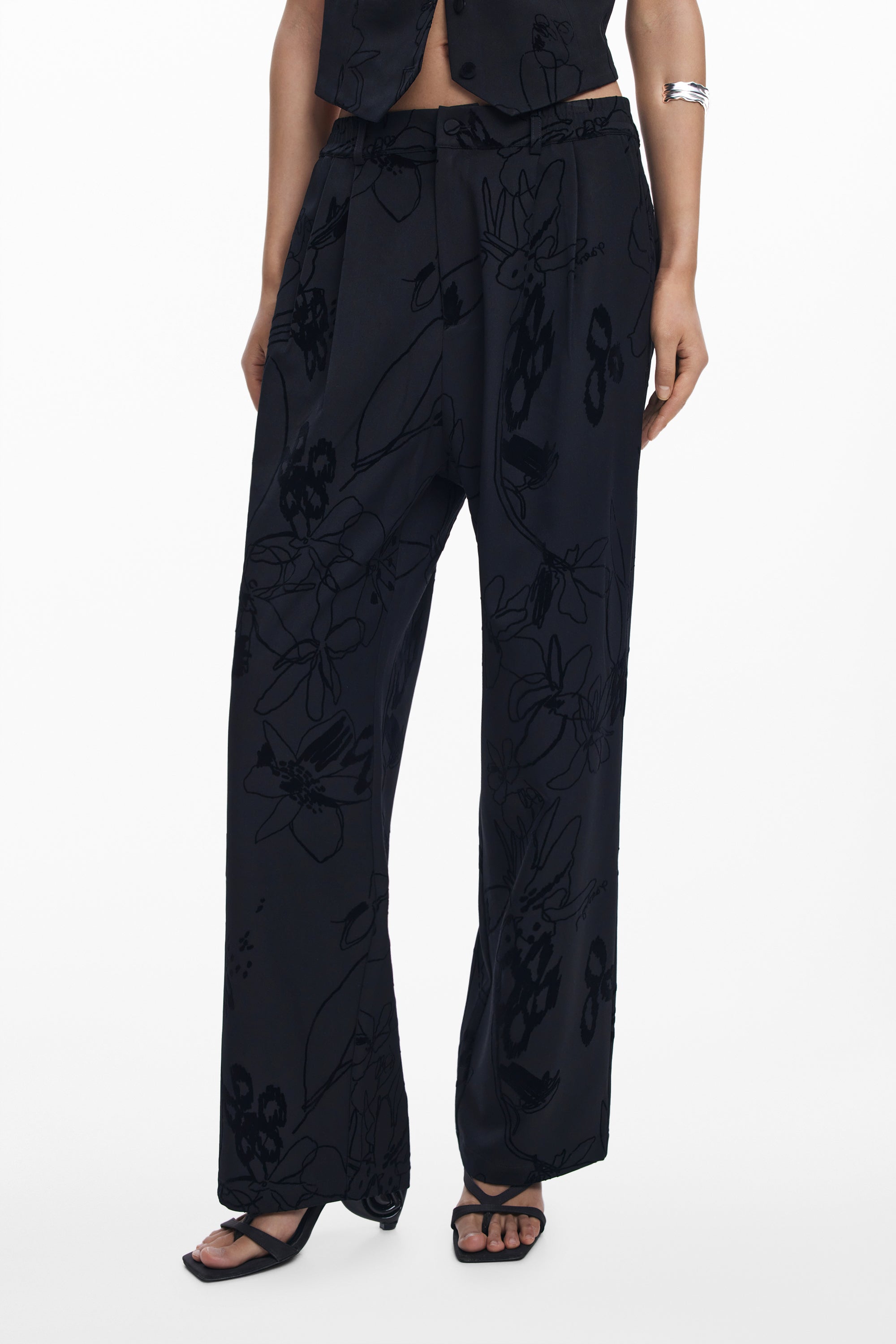 DESIGUAL Trousers Black - 25WWPW05