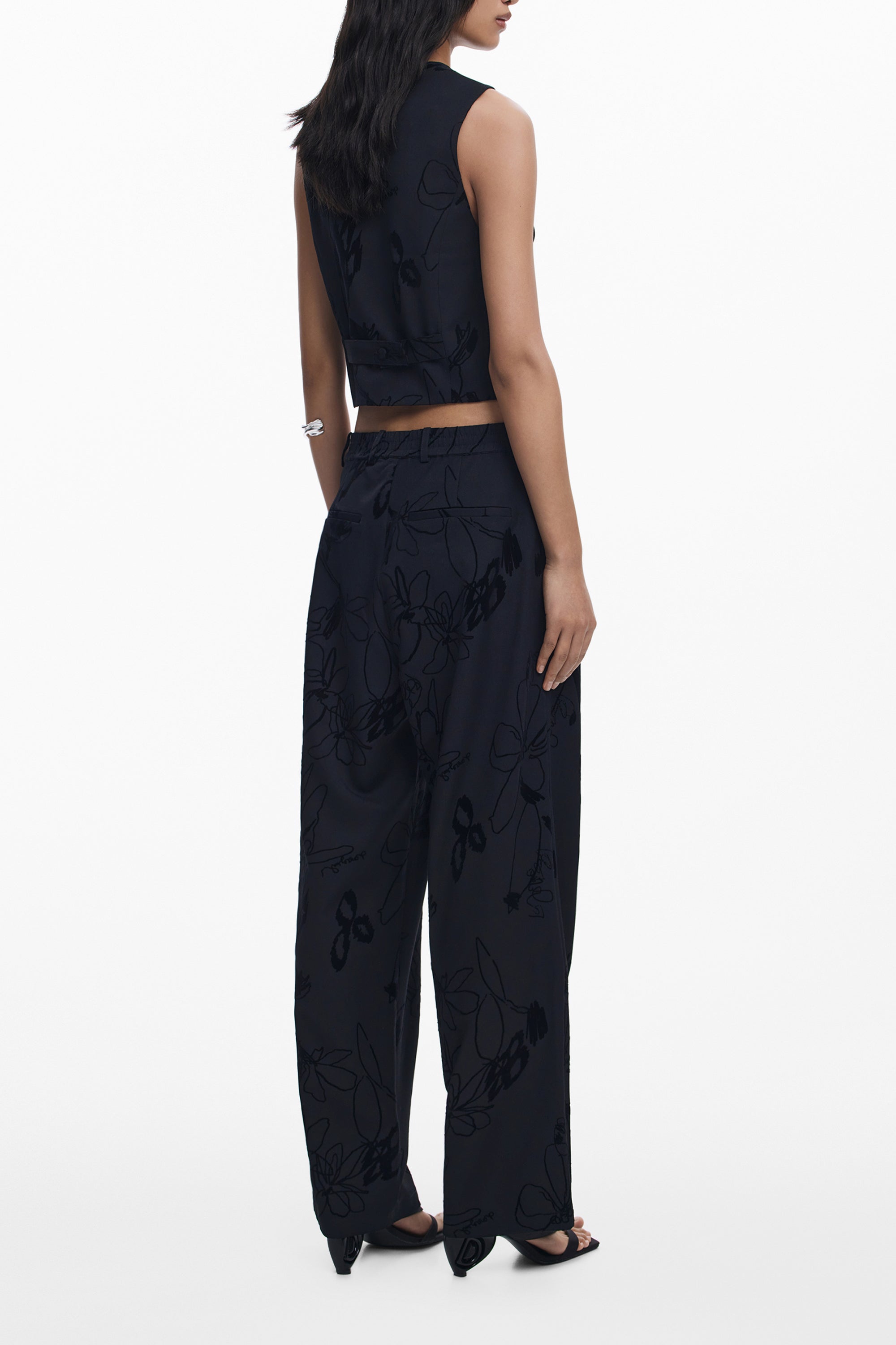 DESIGUAL Trousers Black - 25WWPW05