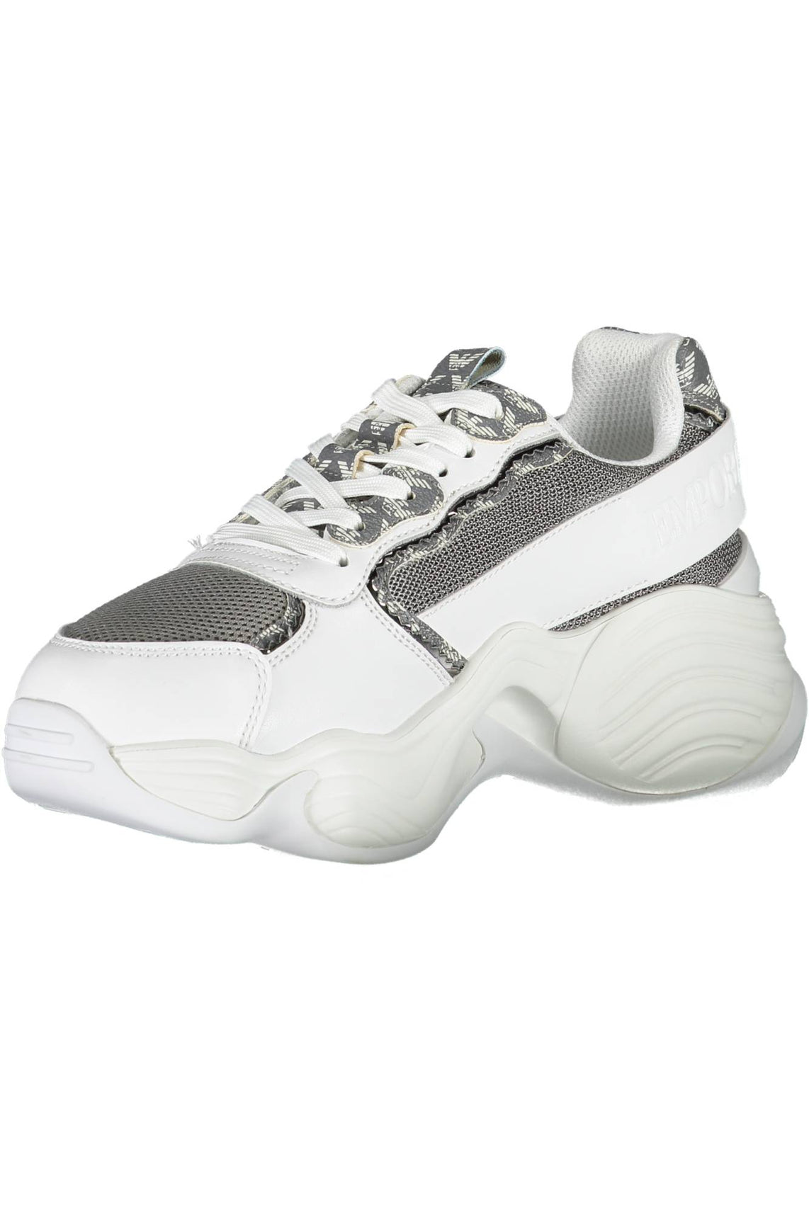White woman sports shoes