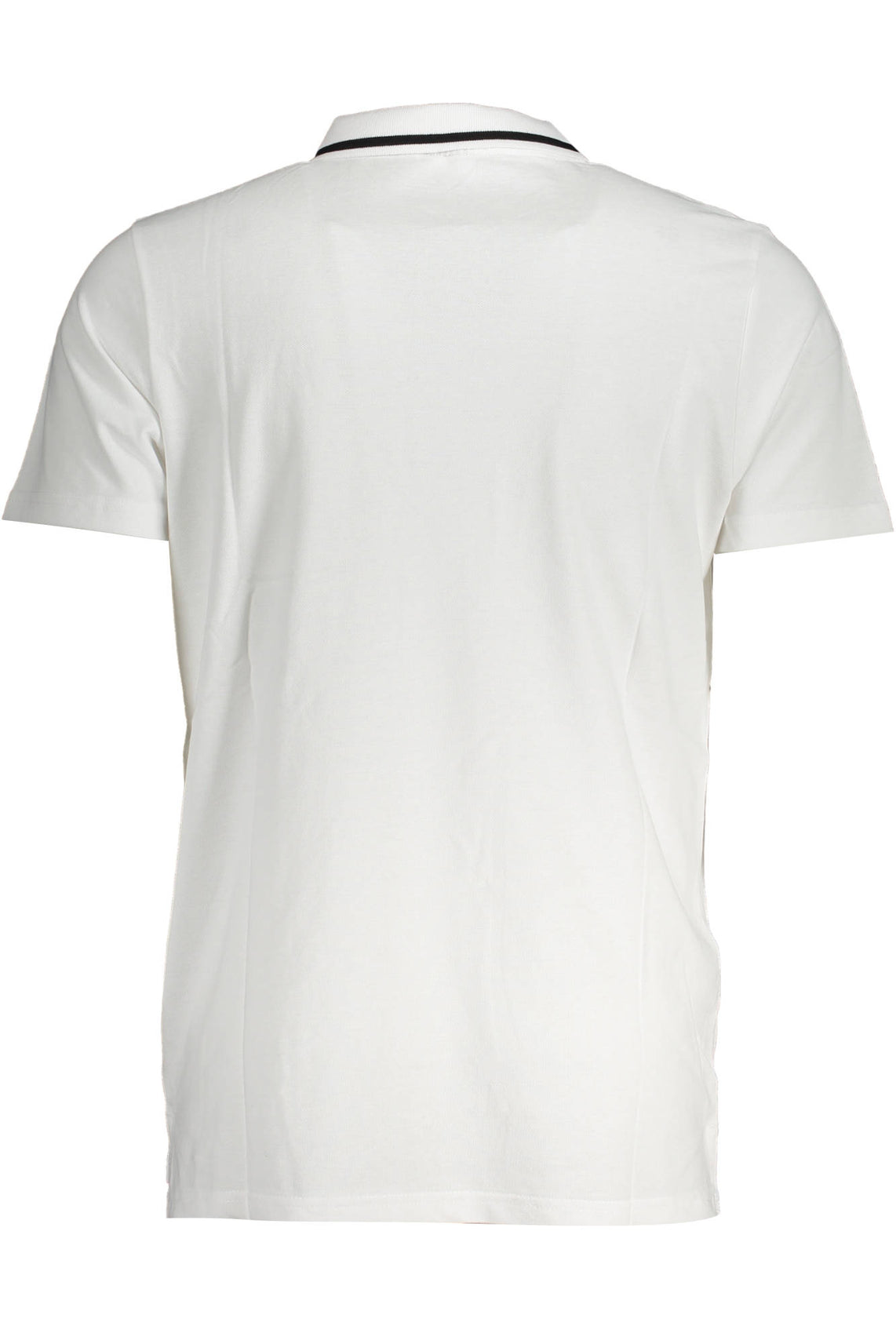 Men's white short sleeved polo shirt