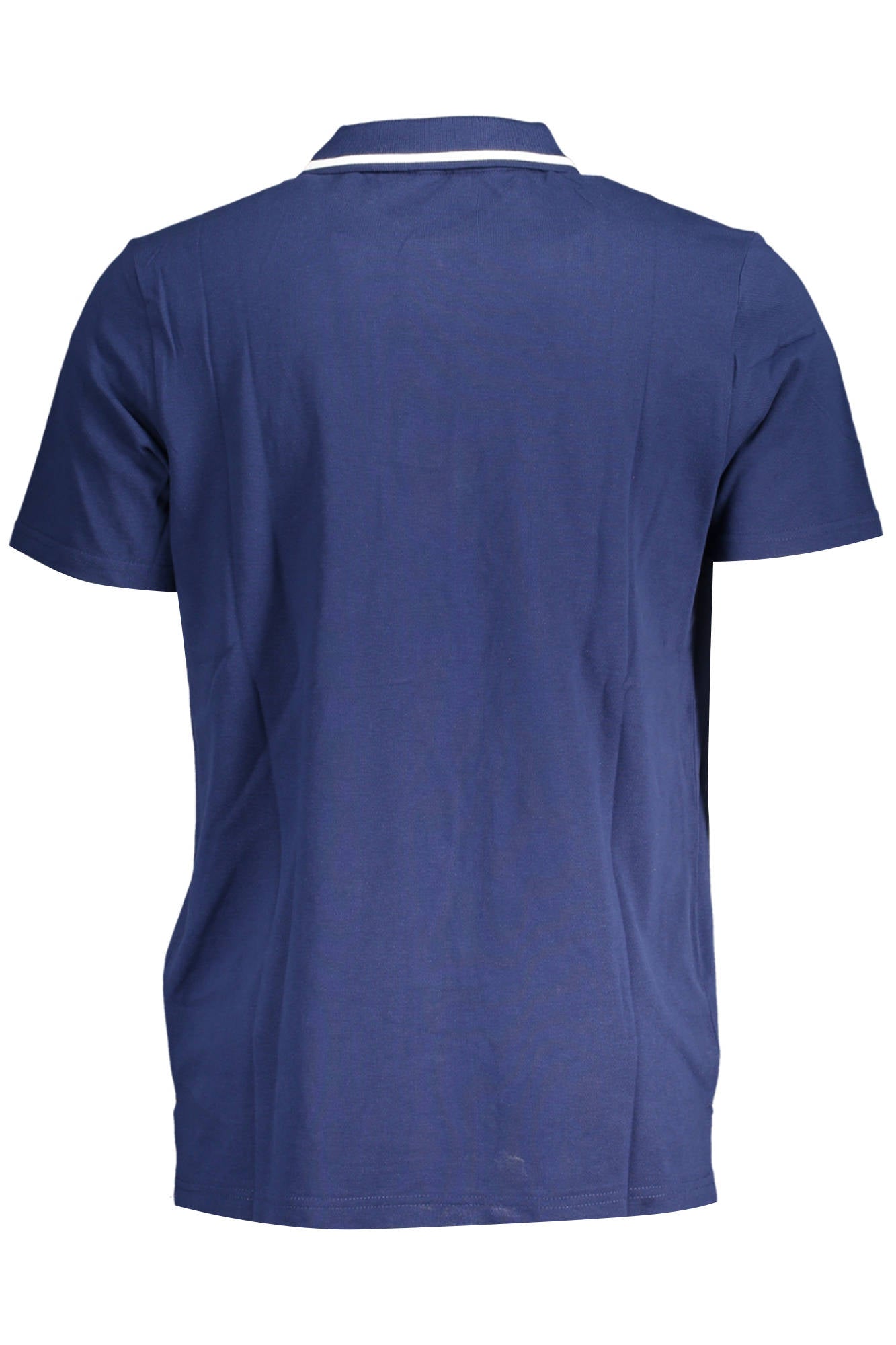 Men's short sleeved polo shirt blue