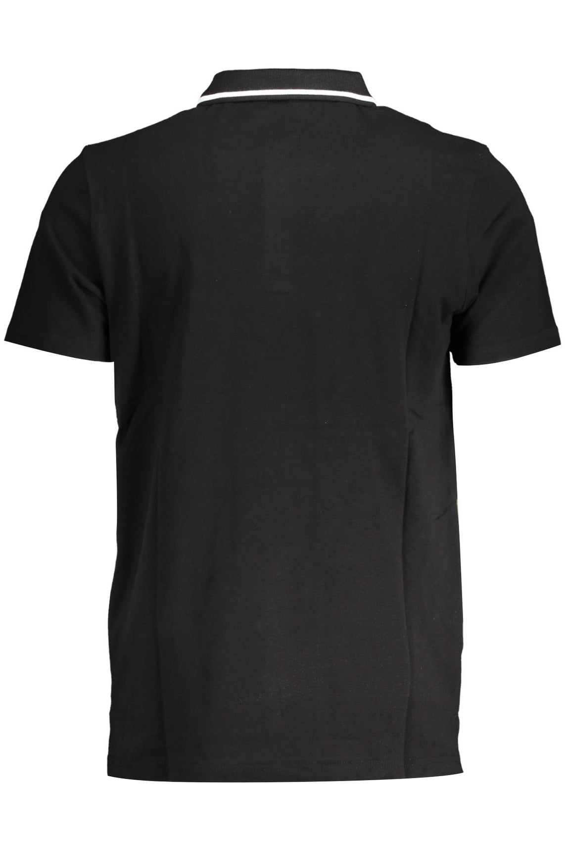 Men's black short sleeved polo shirt