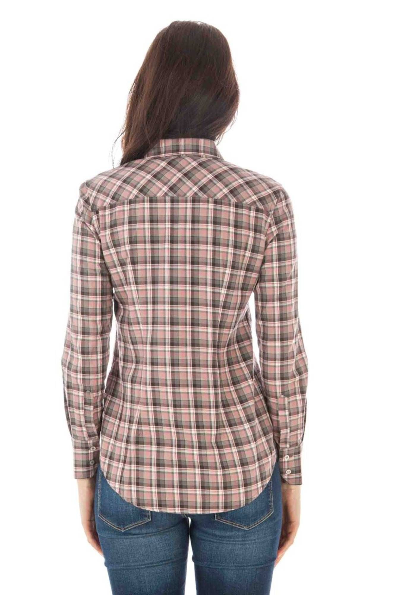 Long sleeve shirt pink woman