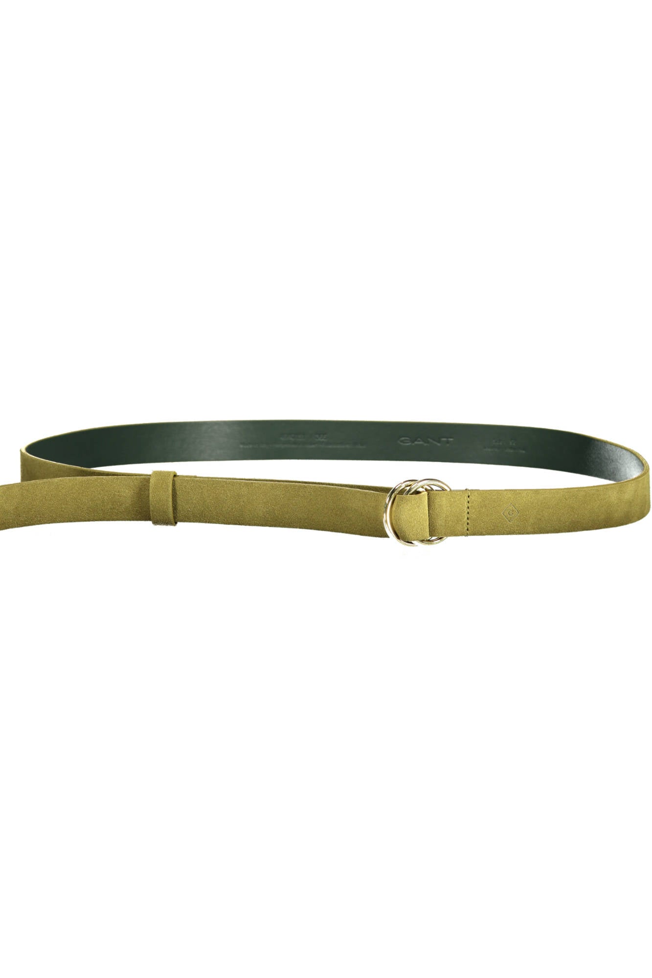 Green women's leather belt