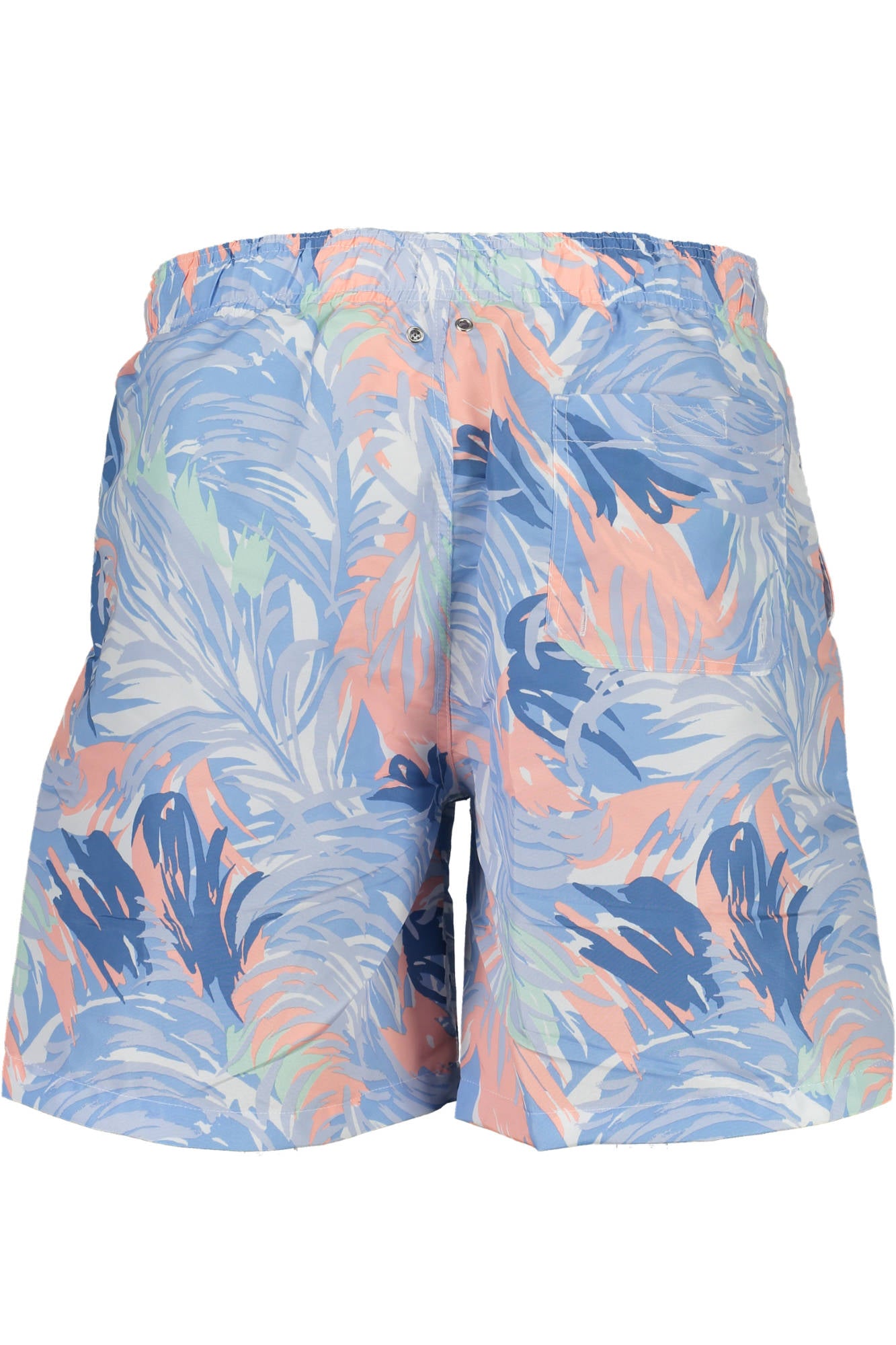 Swimsuit part under man blue