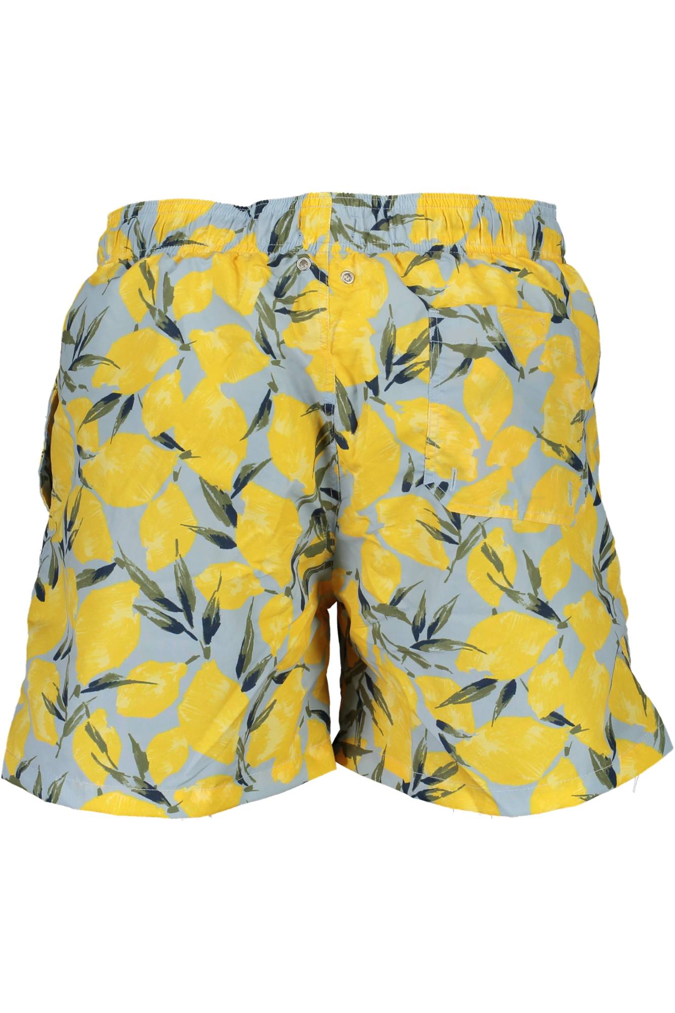 Swimsuit part under man blue