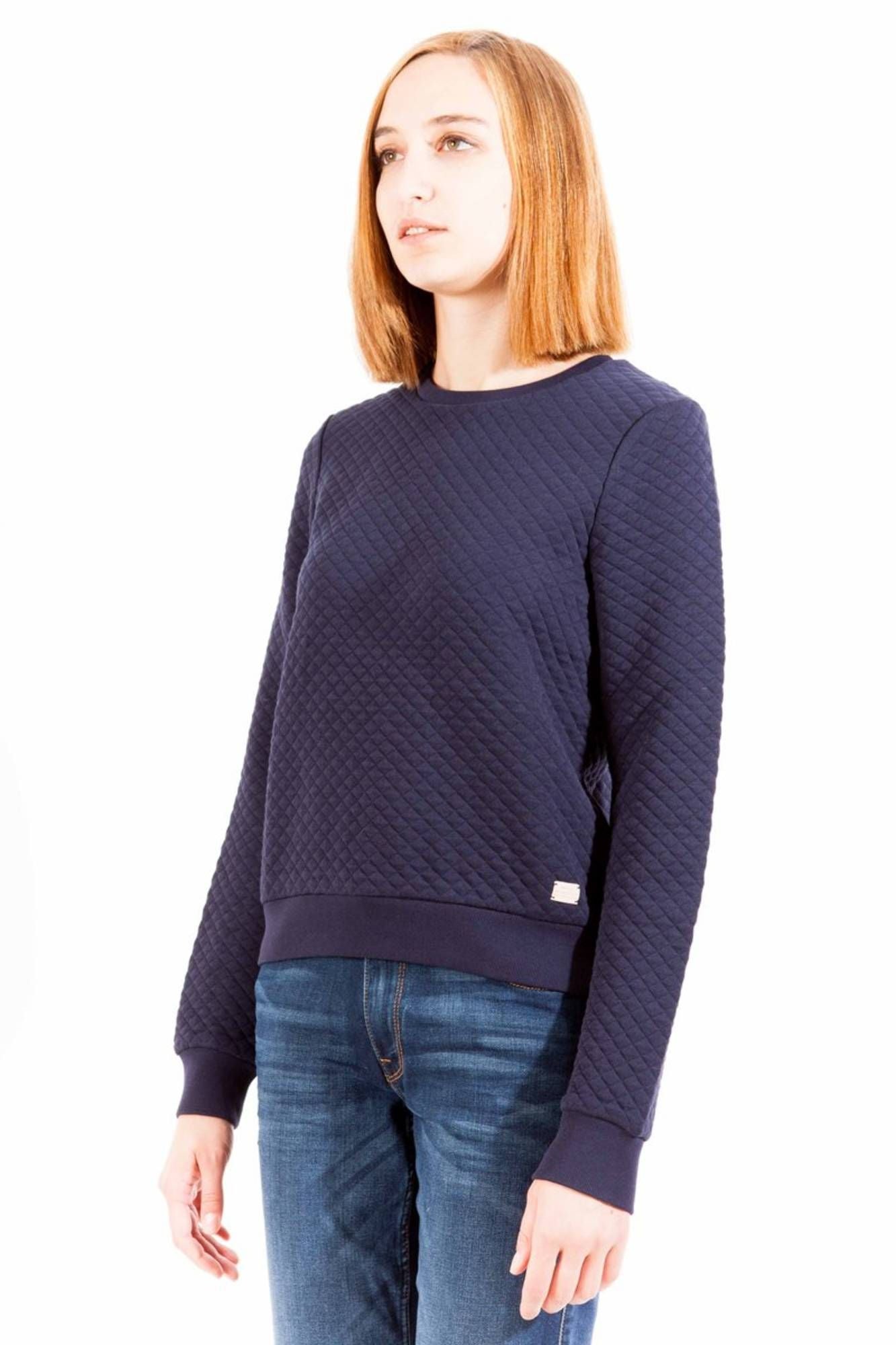 Sweatshirt without zip woman blue