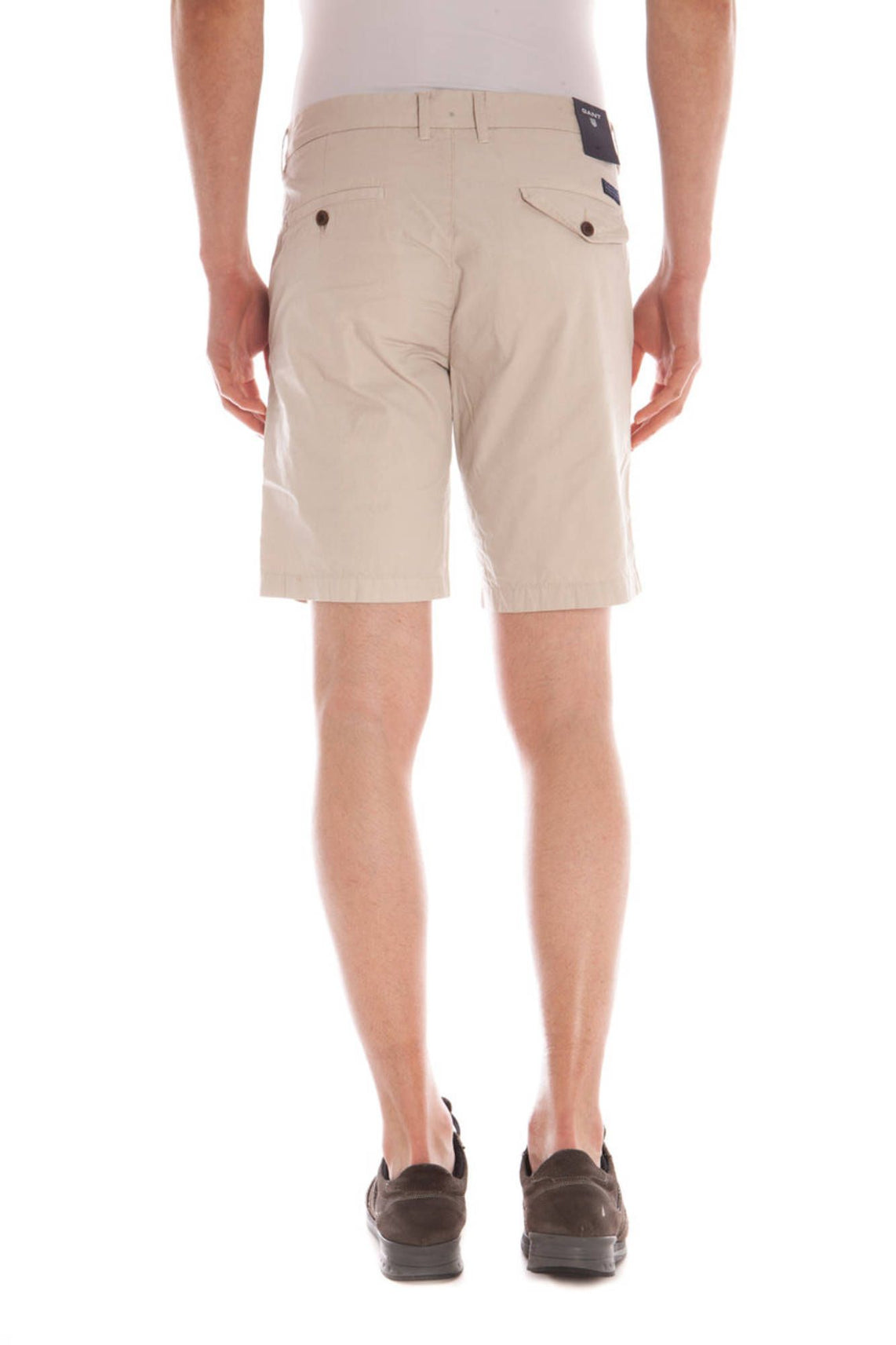 Men's beige bermuda trousers