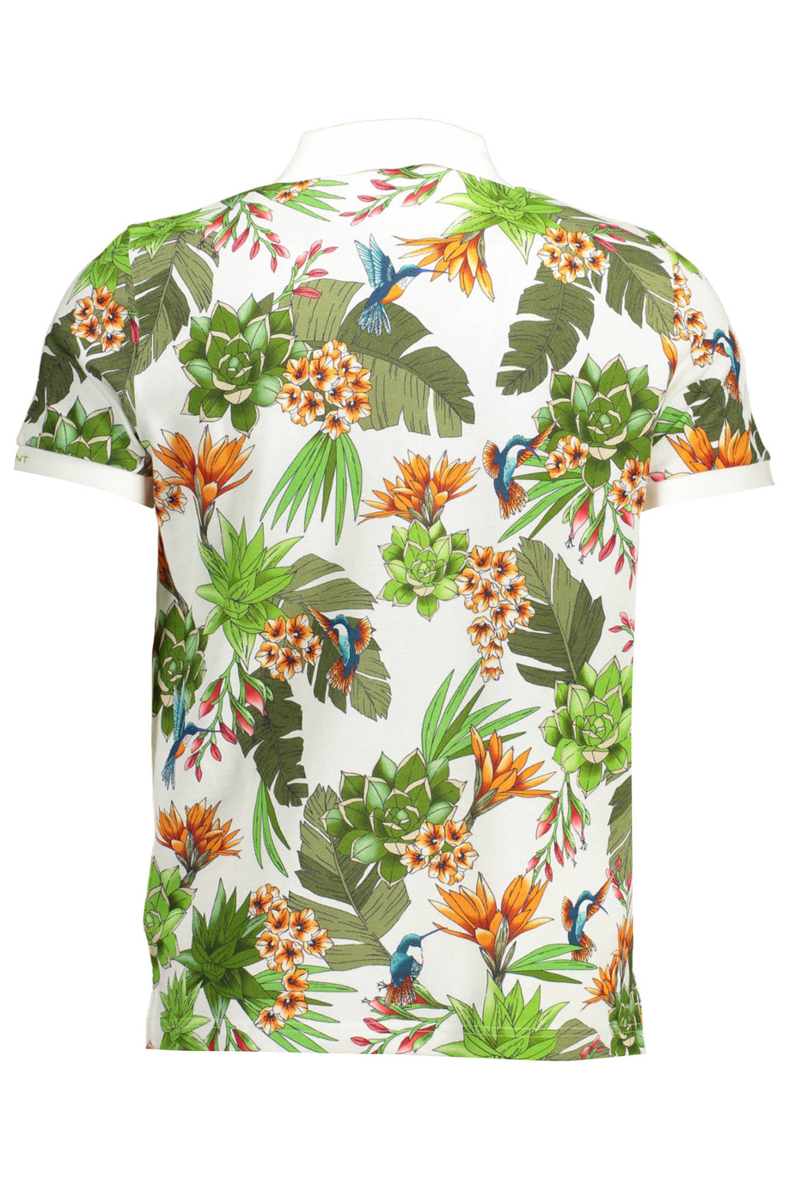 Short sleeve polo shirt man white