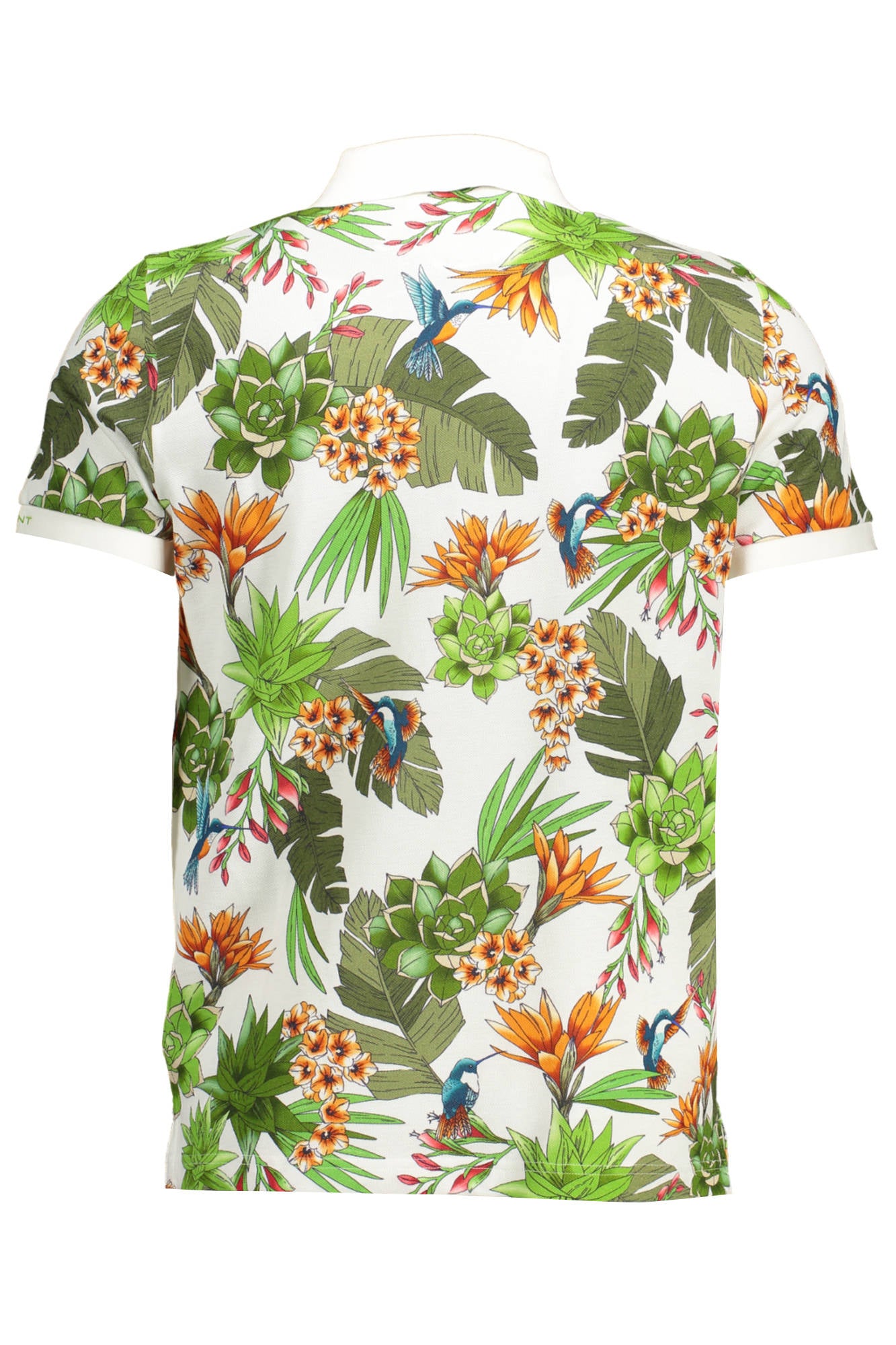 Short sleeve polo shirt man white