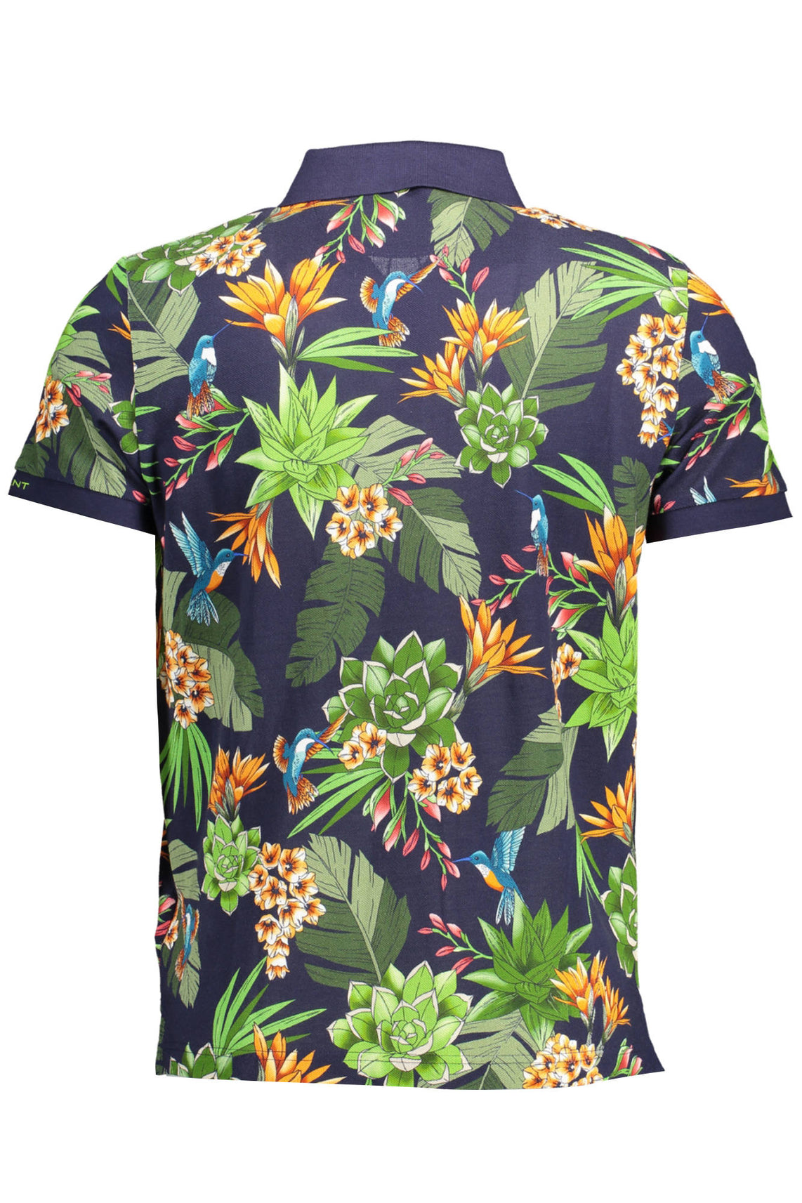 Short sleeve polo shirt man blue