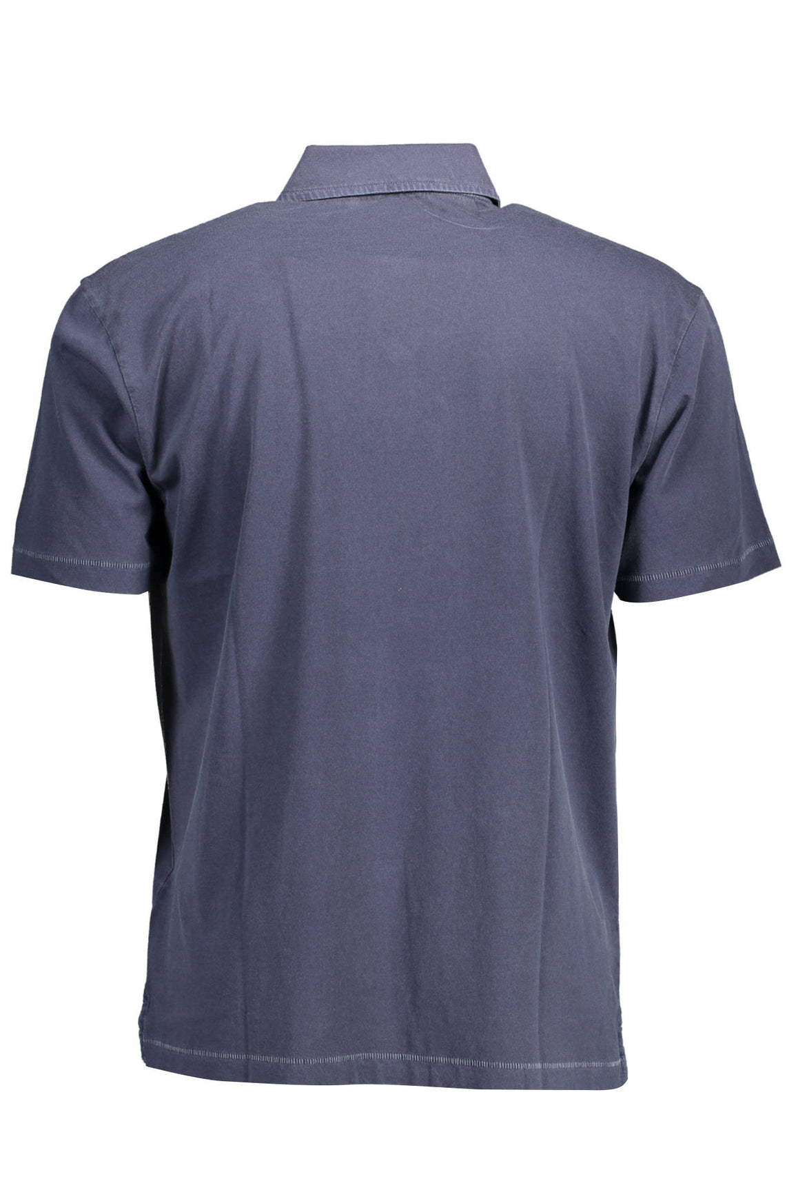 Short sleeve polo shirt man blue