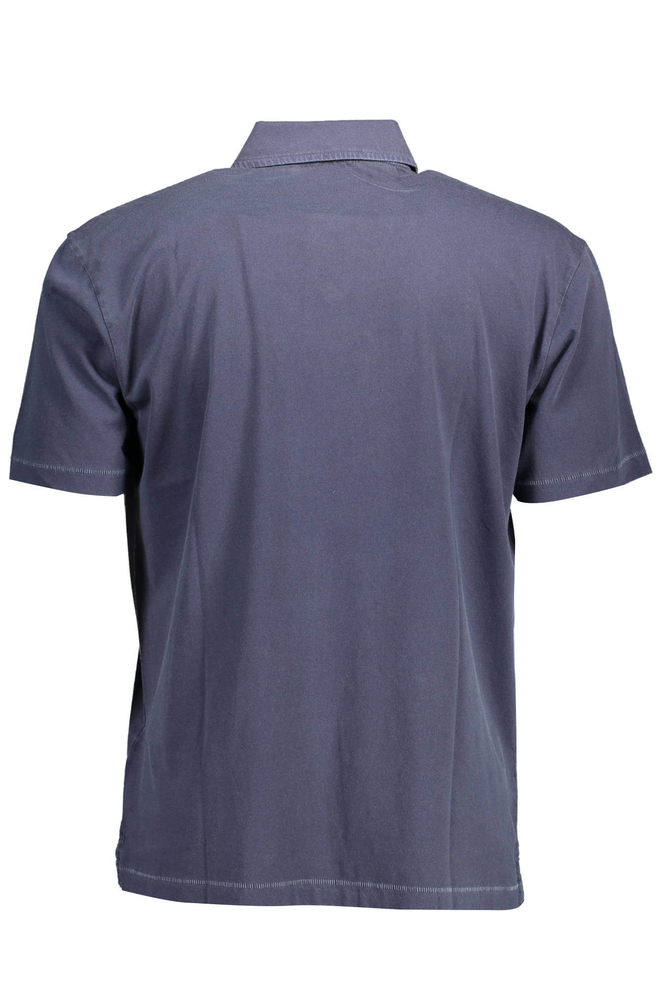 Short sleeve polo shirt man blue