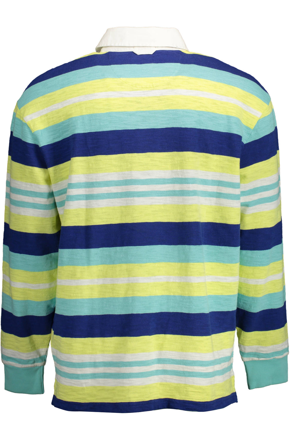 Men's yellow long sleeve polo shirt