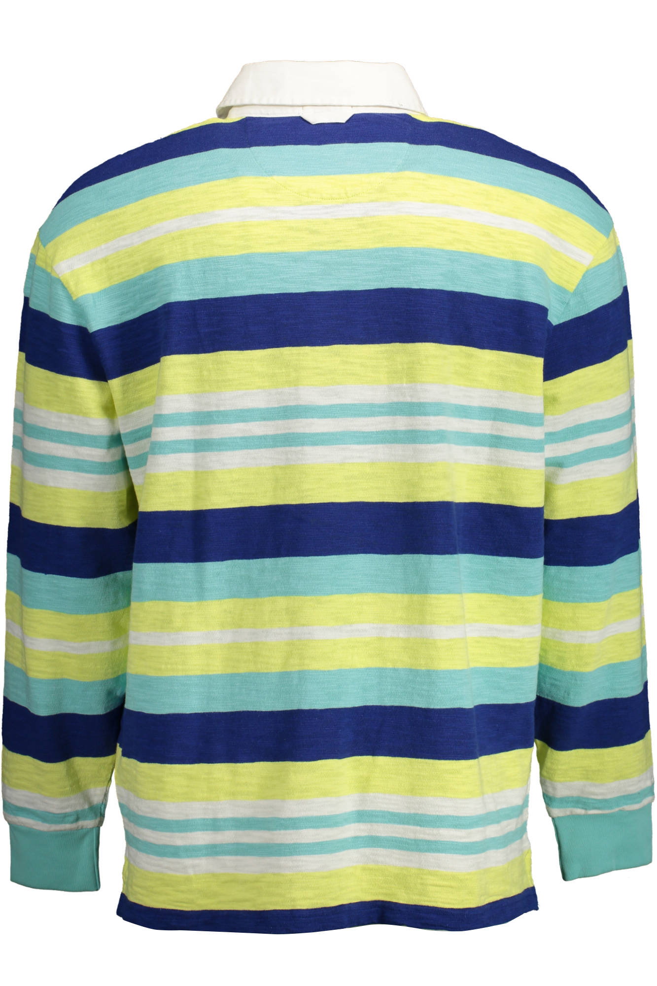 Men's yellow long sleeve polo shirt