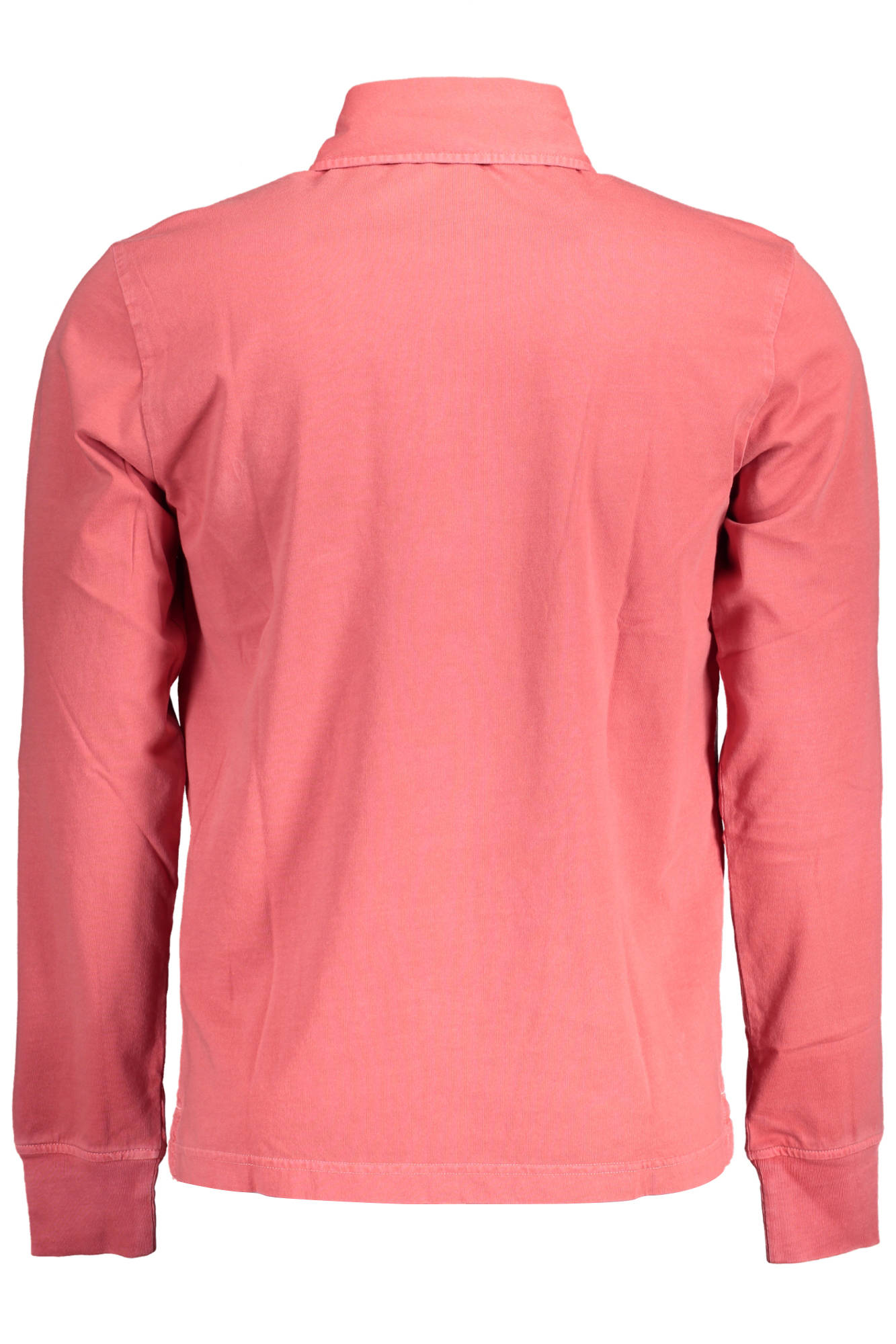 Men's red long sleeve polo shirt